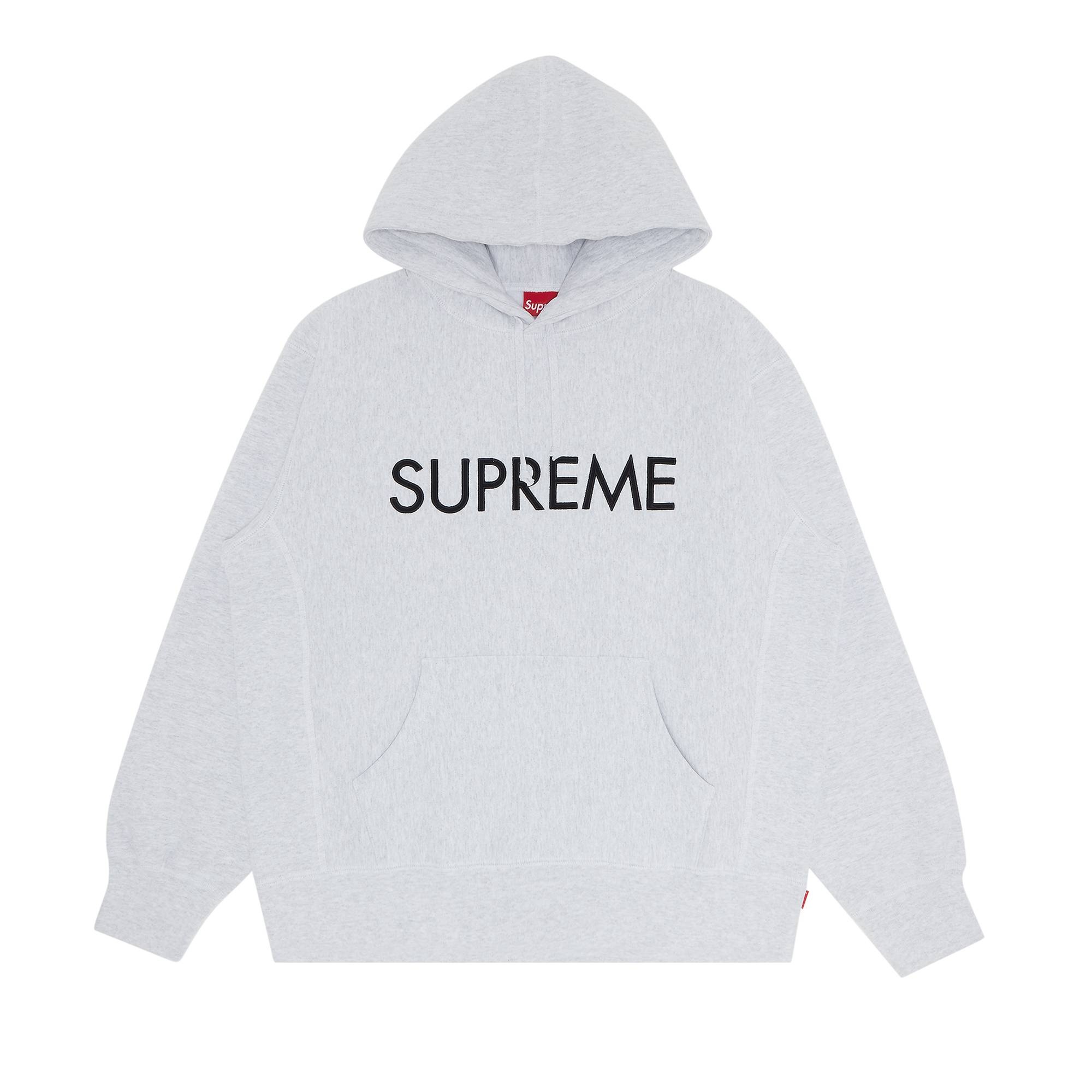 Supreme Capital Hooded Sweatshirt 'Ash Grey' - 1