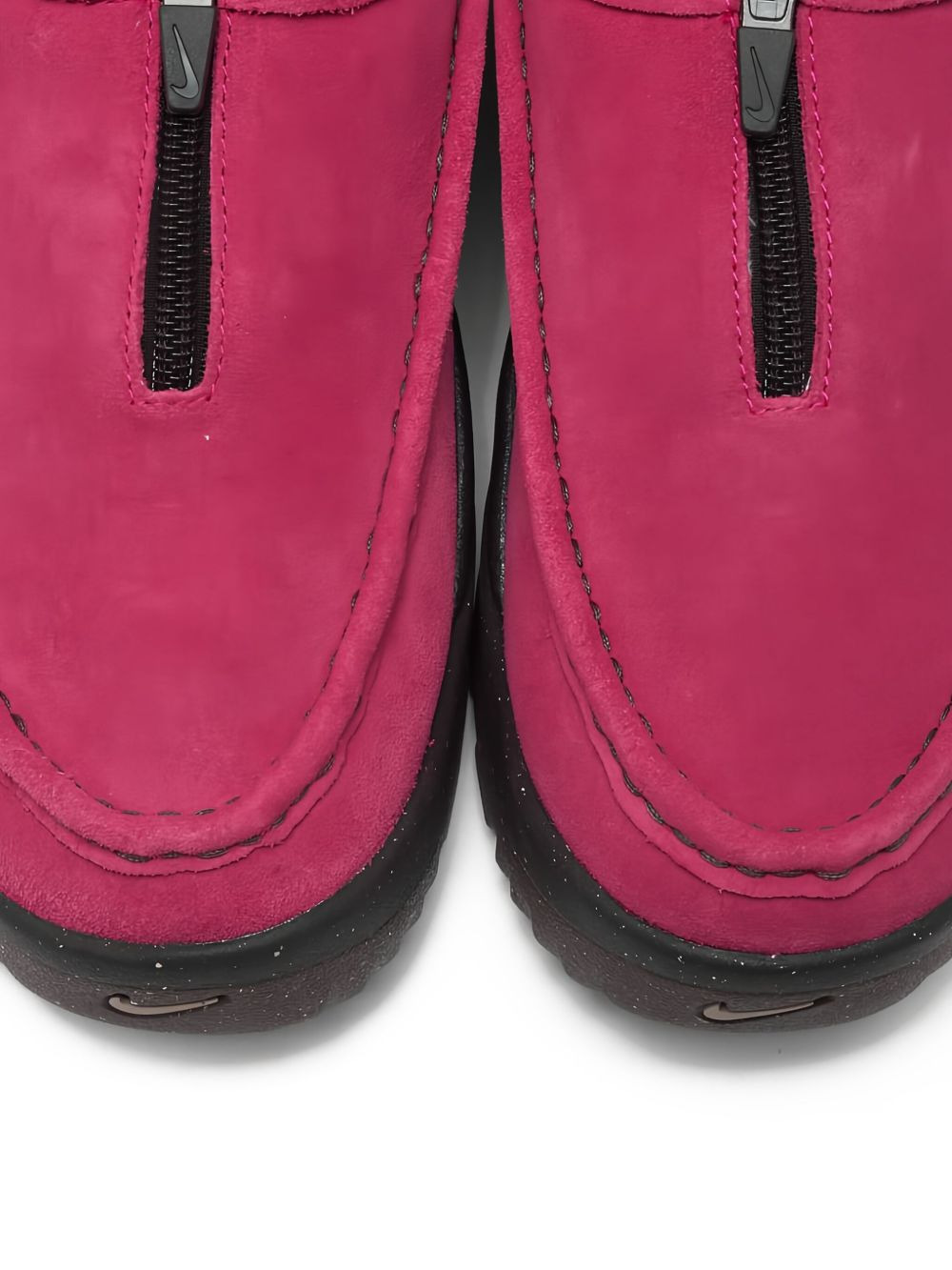 zip-front suede low-top sneakers - 4