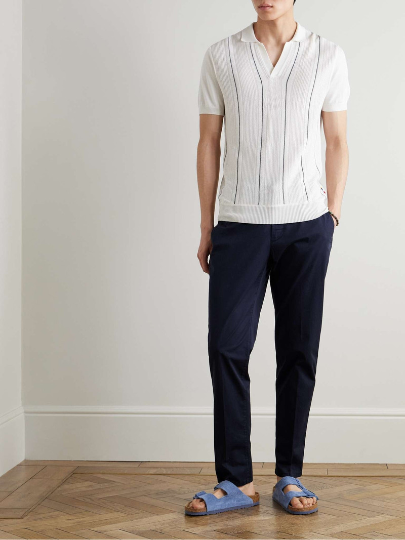 ORLEBAR BROWN Horton Slim-Fit Ribbed Mulberry Silk and Organic Cotton-Blend Polo Shirt outlook