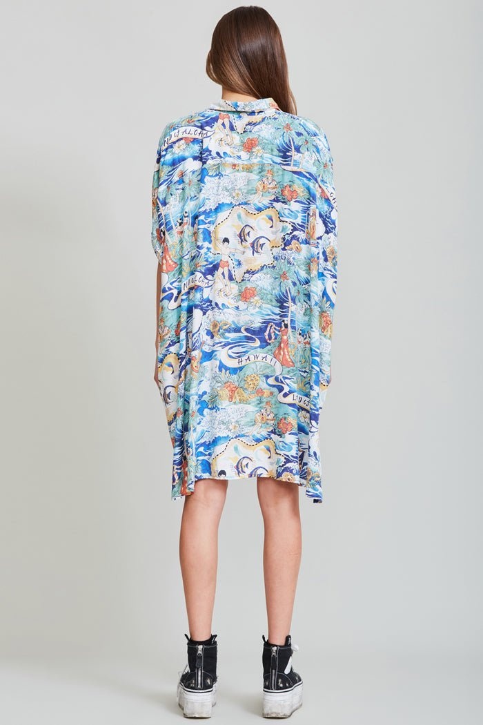 Oversized Boxy Hawaiian Dress | R13 Denim Official Site - 3