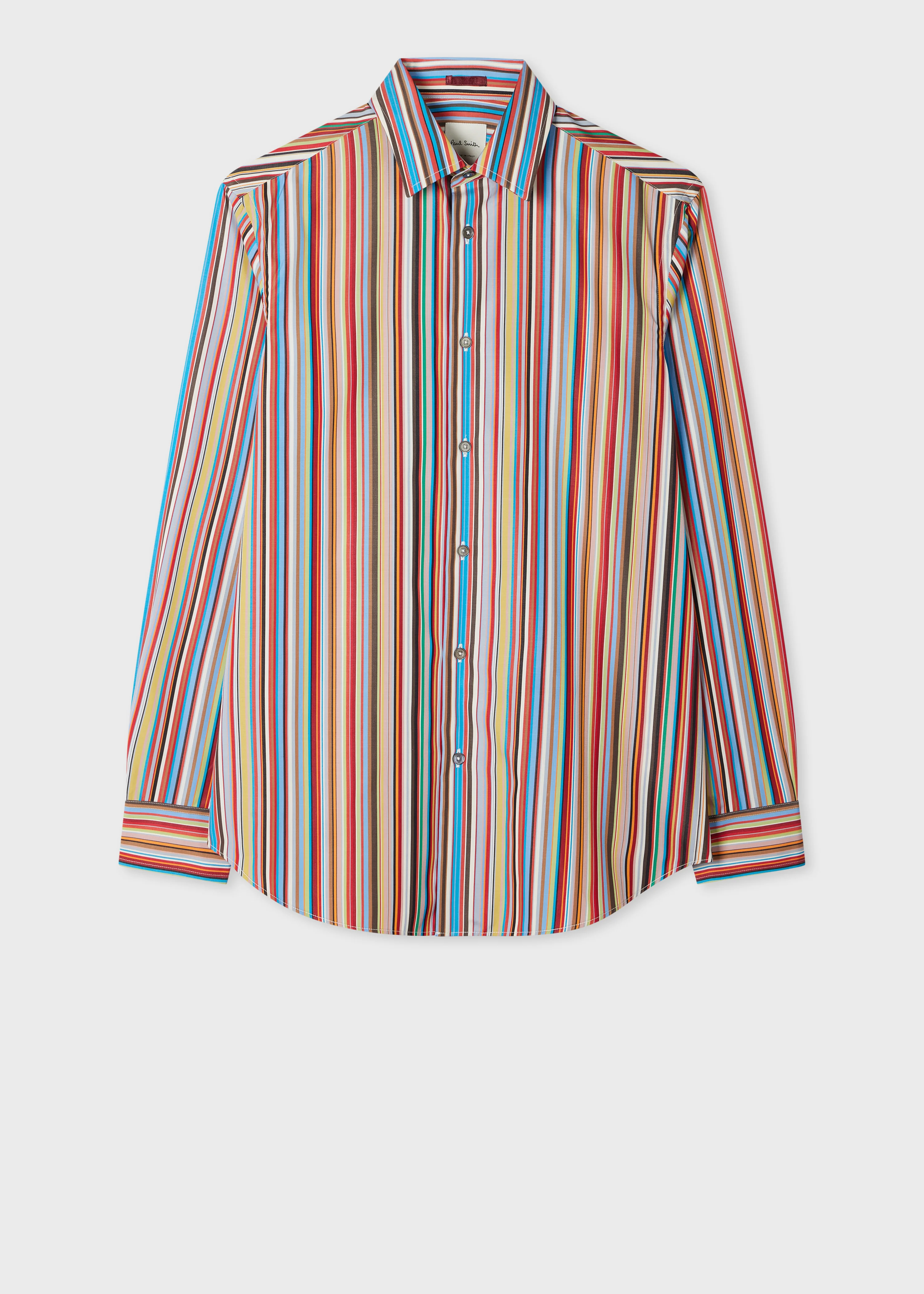 Regular-Fit 'Signature Stripe' Poplin Shirt - 1