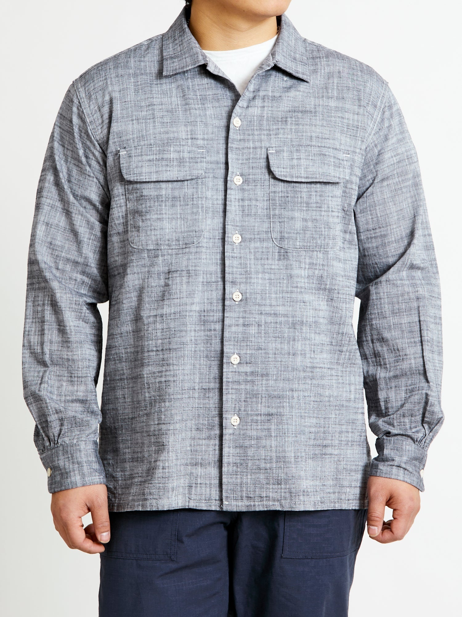 Classic Shirt in Black Cotton Slub - 2