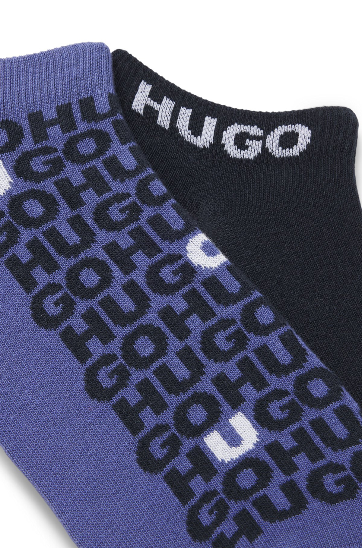 TWO-PACK OF ANKLE SOCKS WITH LOGOS - 2