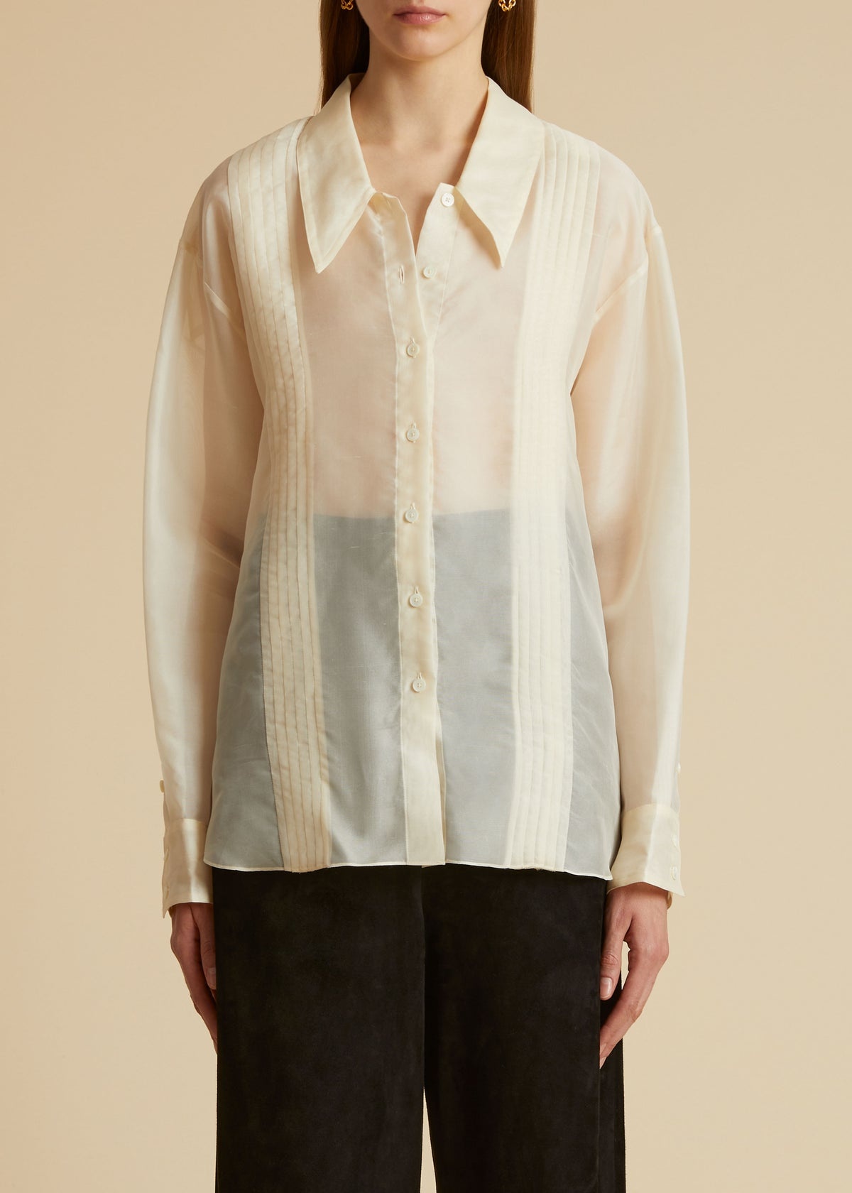 The Nori Top in Bone - 2