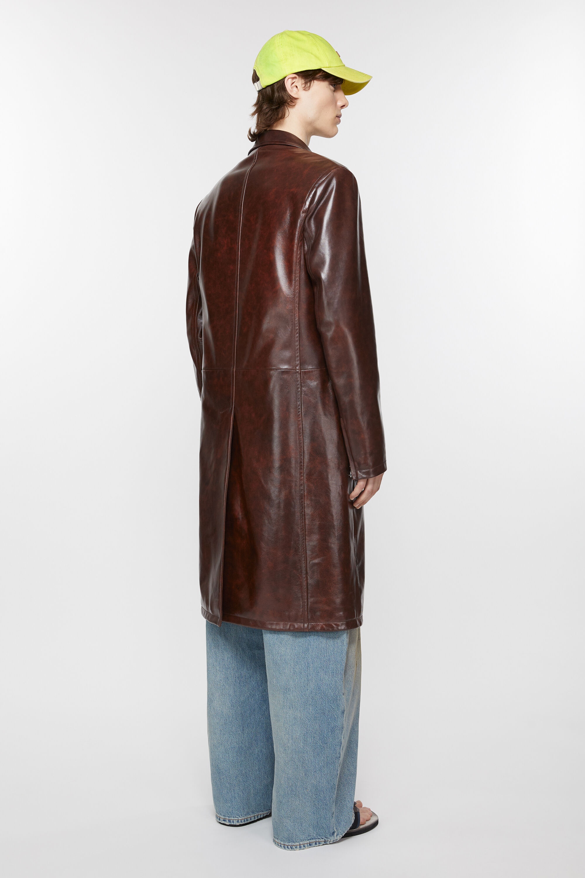 Leather coat - Brown - 4