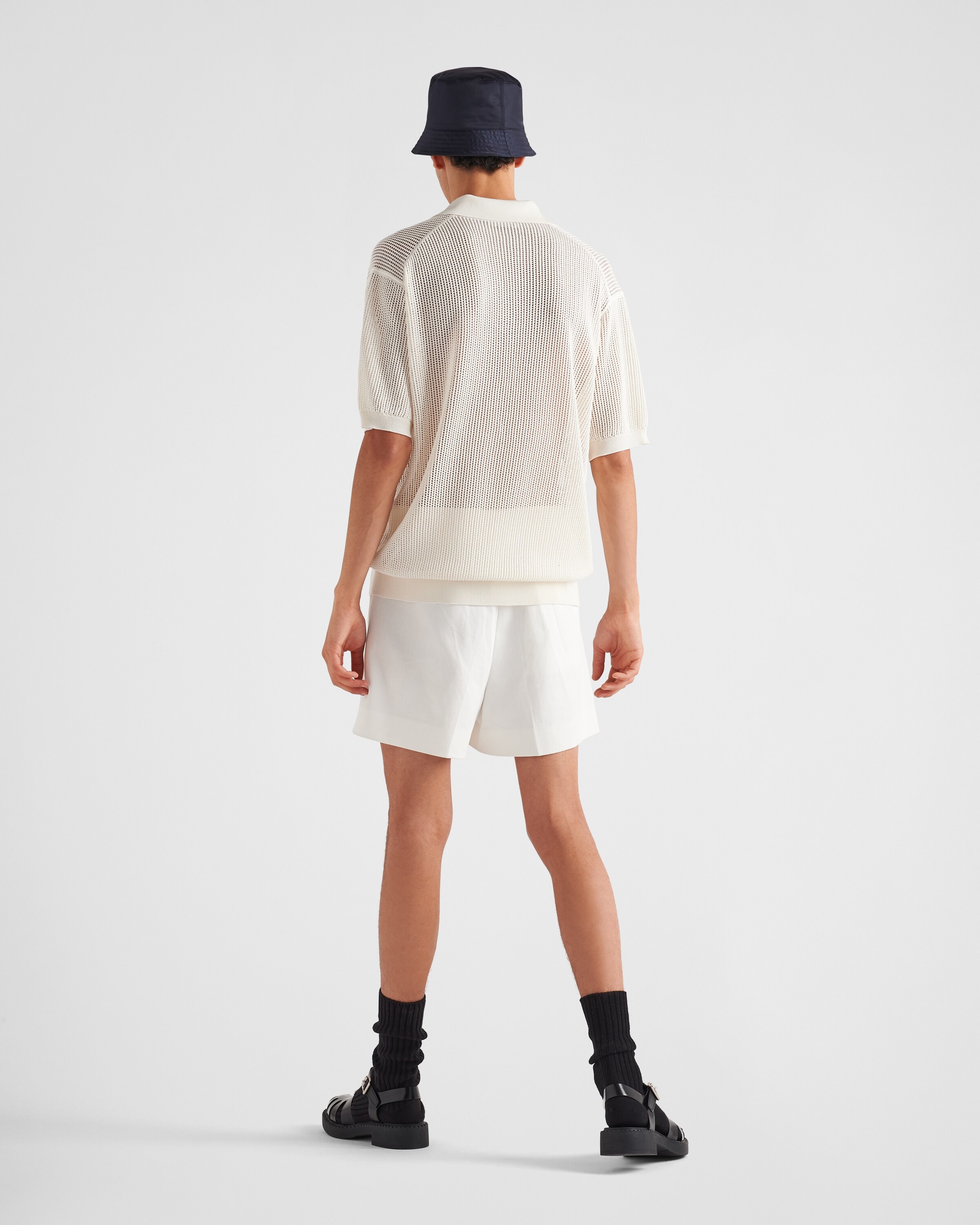 Cotton and silk polo shirt - 5