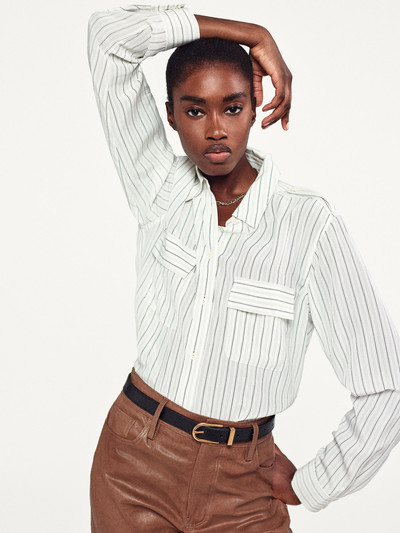 FRAME The Striped Pocket Shirt in Cream Multi outlook