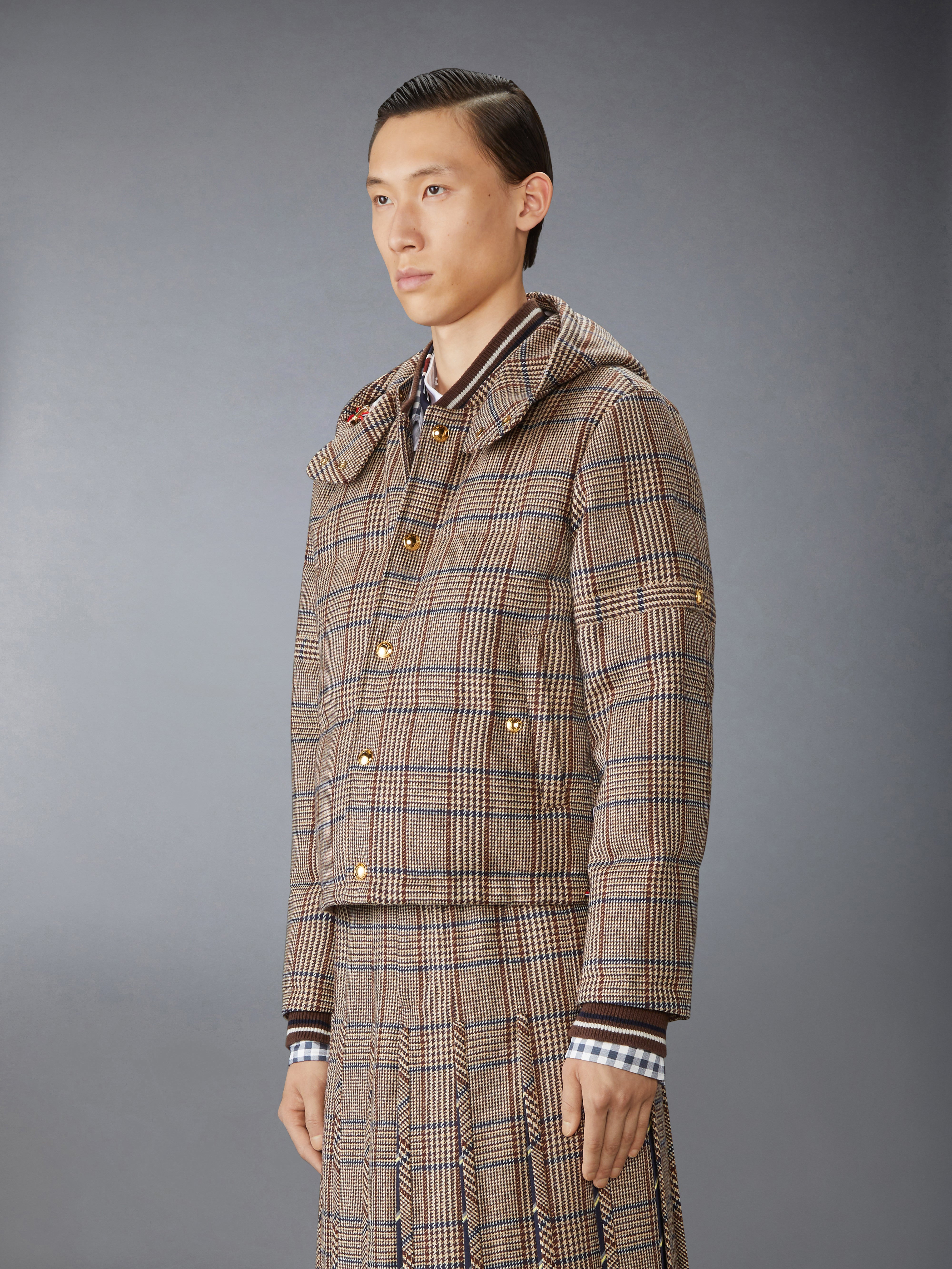 HUNTING TWEED 4-BAR DOWN FILL BOMBER JACKET - 7