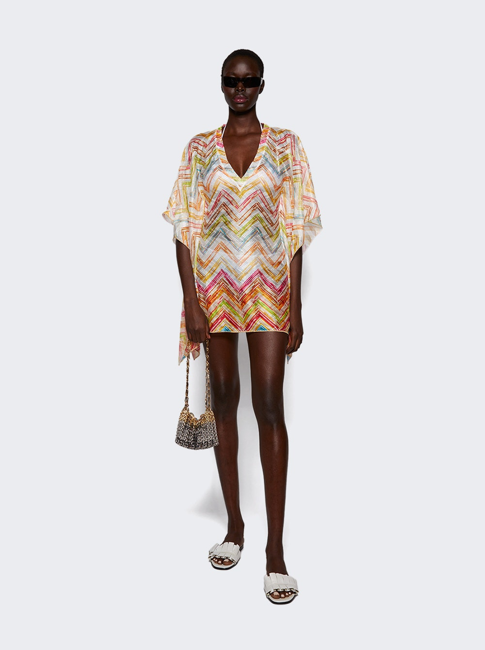 Short Cover-up Kaftan Multicolor Tetris - 2