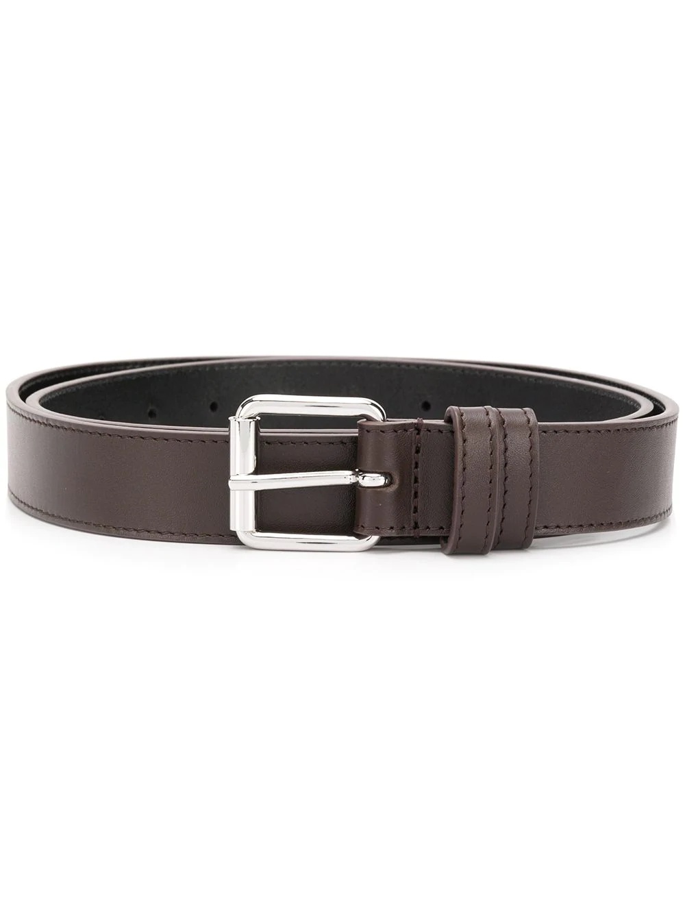 square-tip leather belt - 1