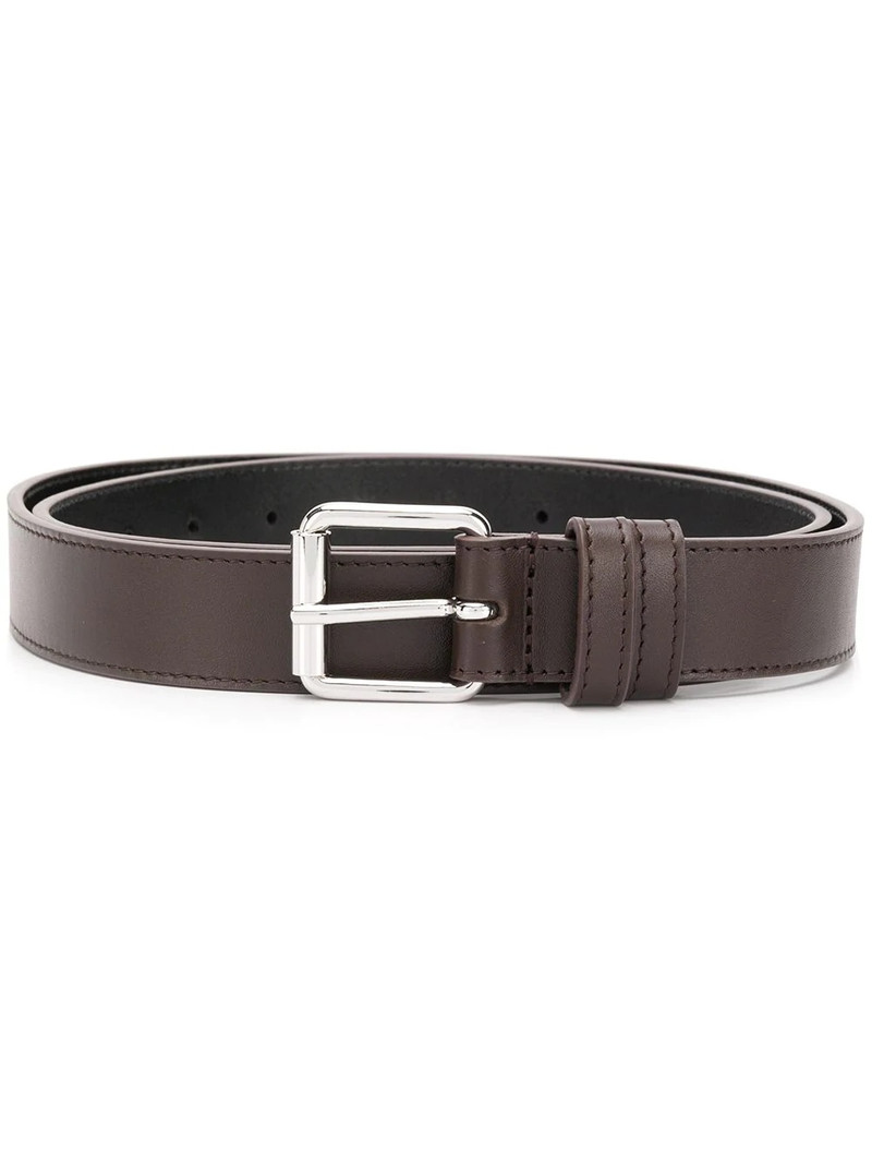 square-tip leather belt 1