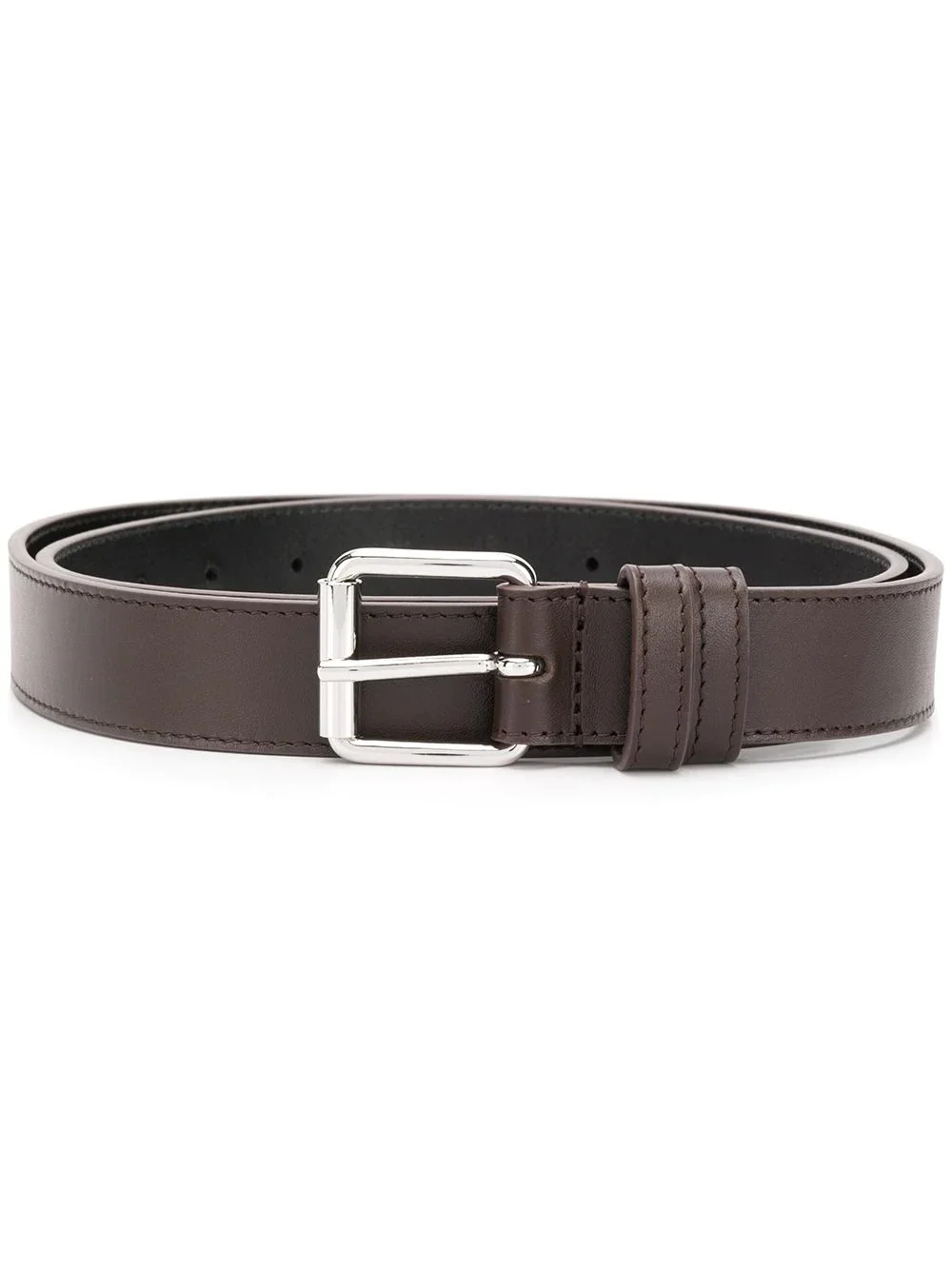 square-tip leather belt - 1