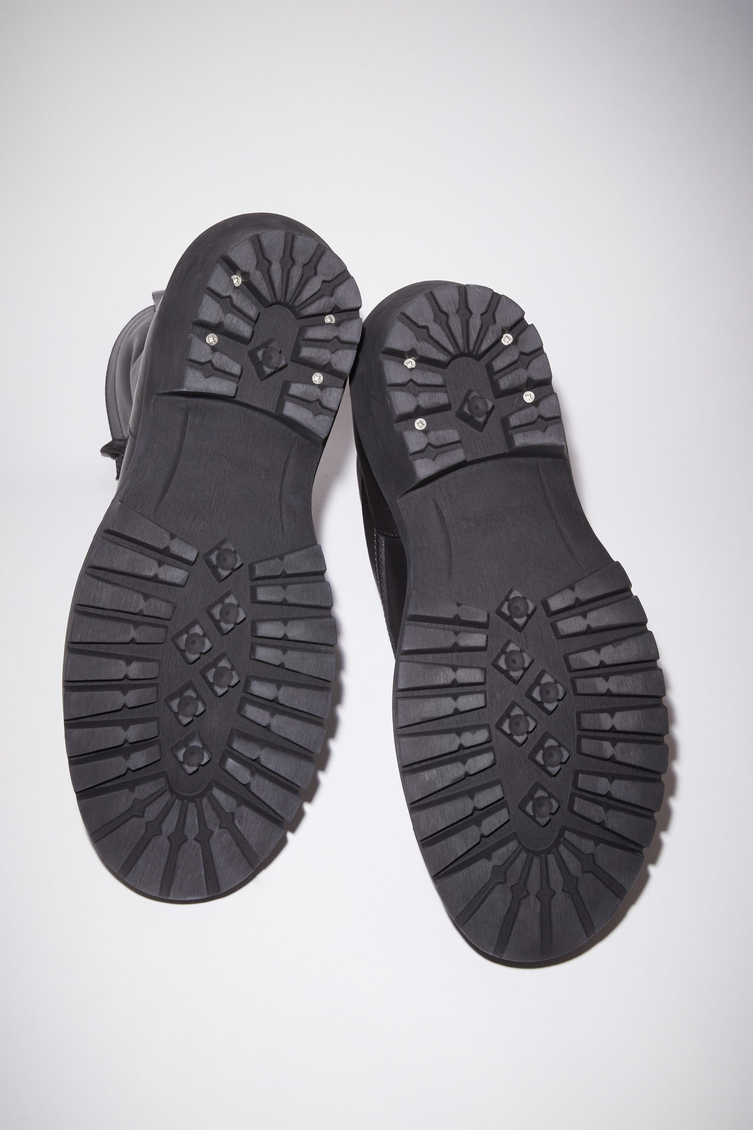 Lug sole ankle boots - Black/black - 3
