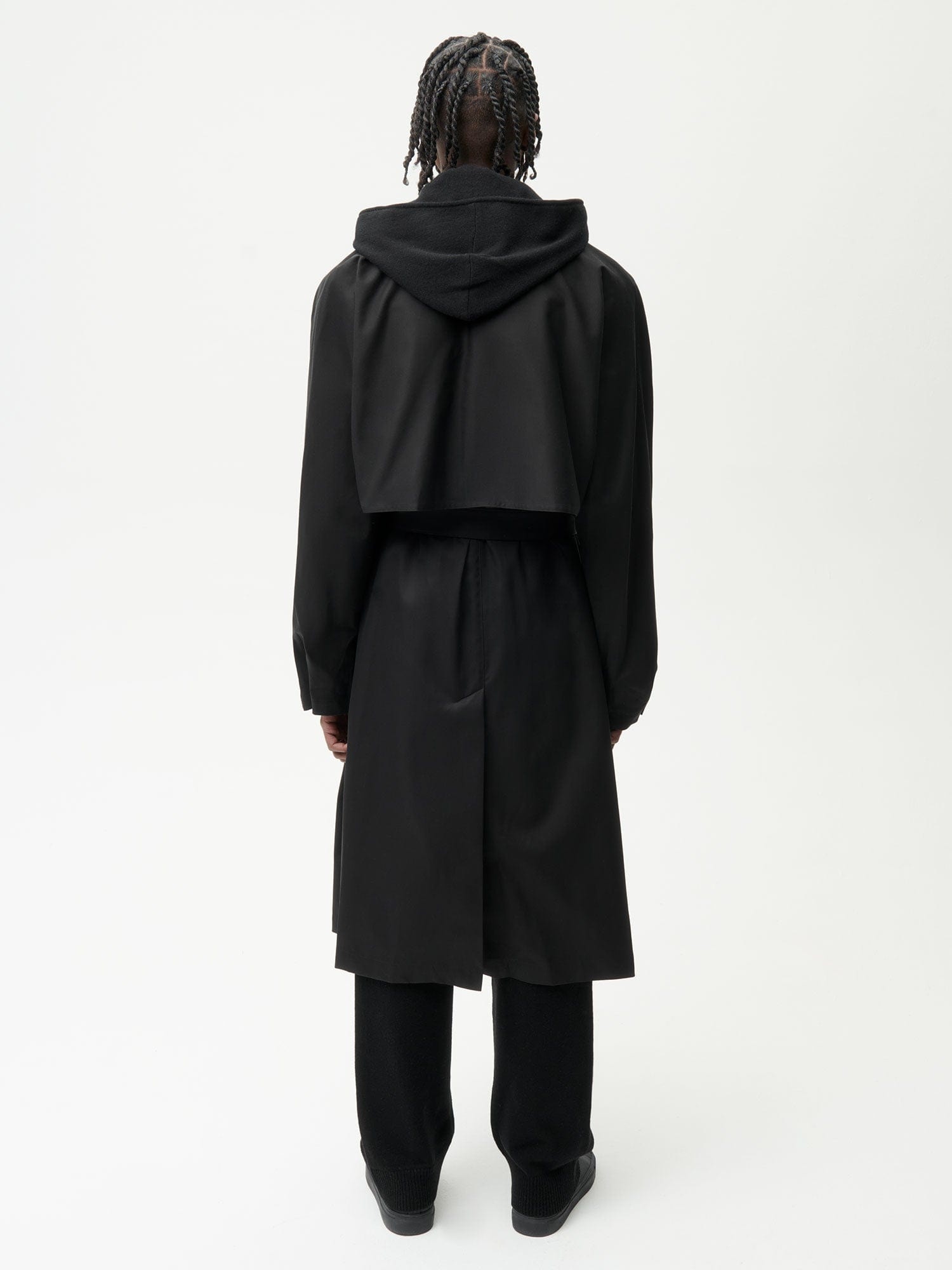 Mens Archive Organic Cotton Trench Coat - Black - 3