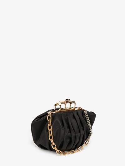 Alexander McQueen Barnacle Four-ring Clutch in Black outlook