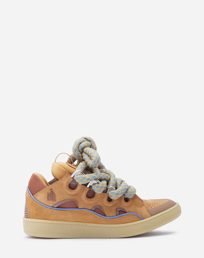 CURB SNEAKERS IN LEATHER WITH SNAKE LACES 1