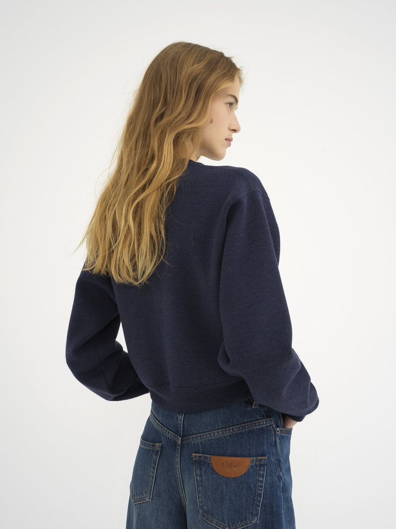 KNITTED LOGO SWEATER IN WOOL 5