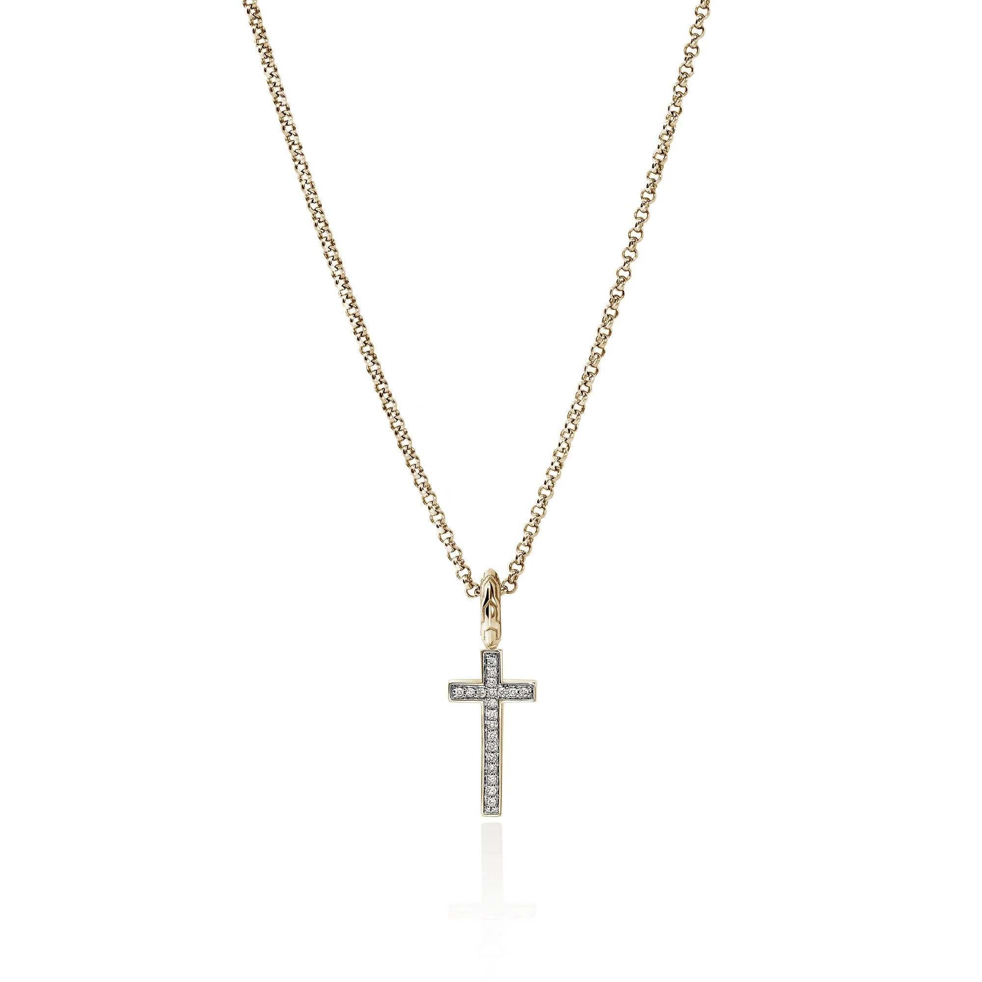 JH Essential Cross Necklace, Gold, Diamonds - 1