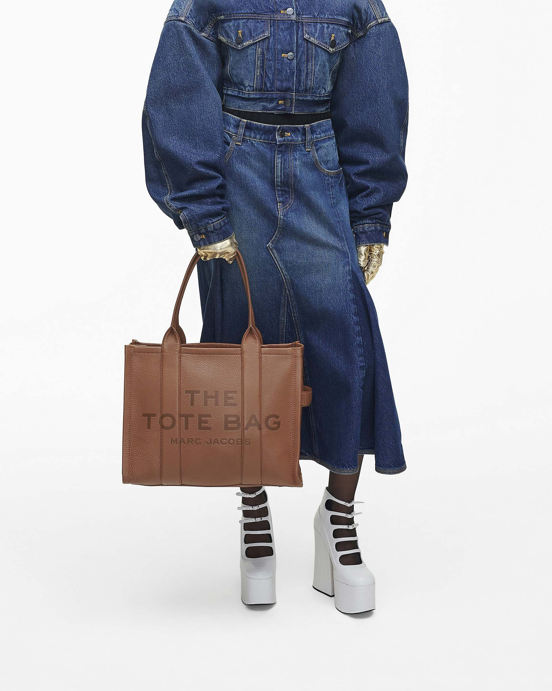 THE LEATHER LARGE TOTE BAG - 8