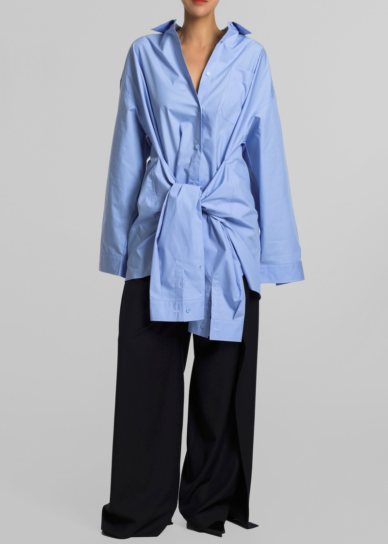 Birkholm Double Sleeve Tie Shirt - Blue 7