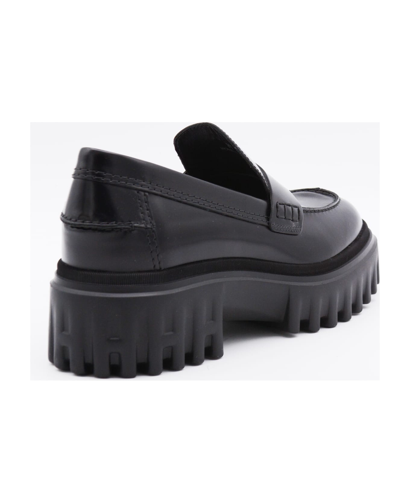 Black Leather Loafers - 3