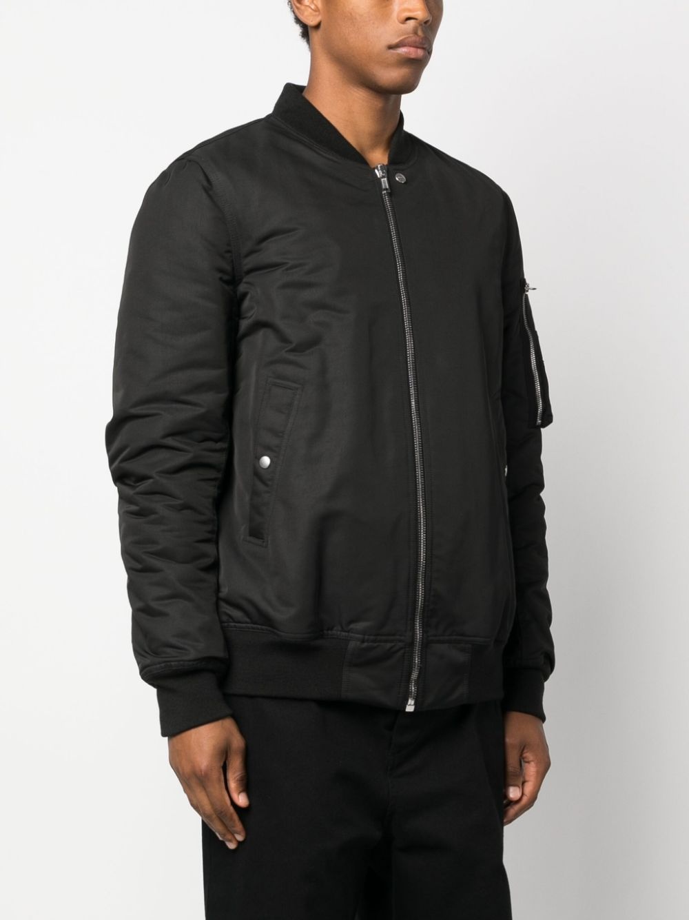 baseball-collar wool bomber jacket - 3