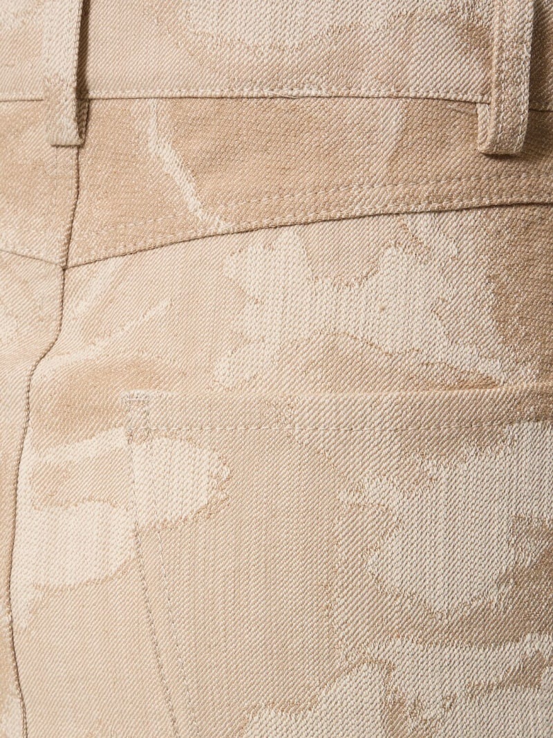 Printed cotton blend midi skirt - 4