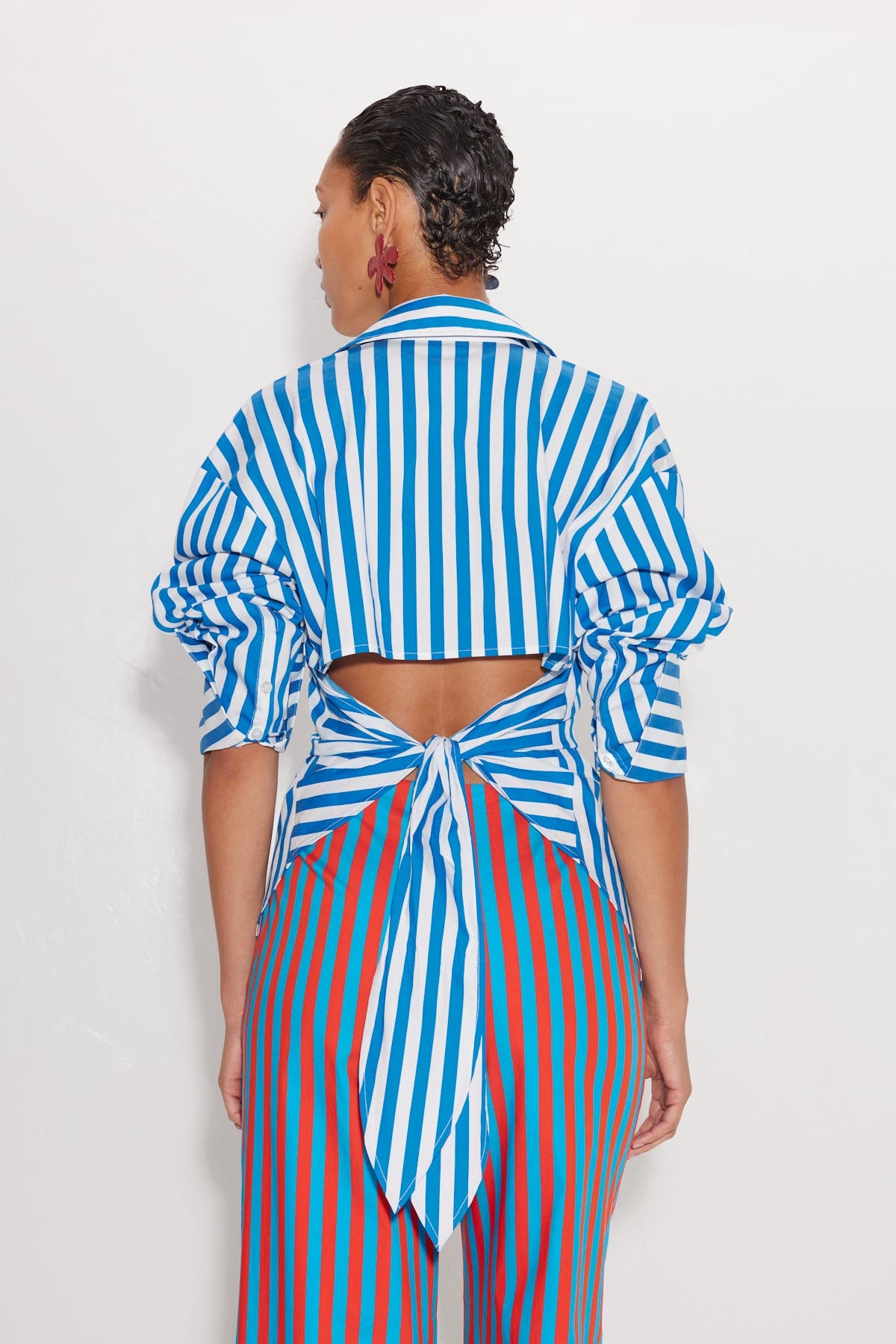 SIMONMILLER Loch Striped Poplin Button Up in Blue Stripe at Nordstrom - 2