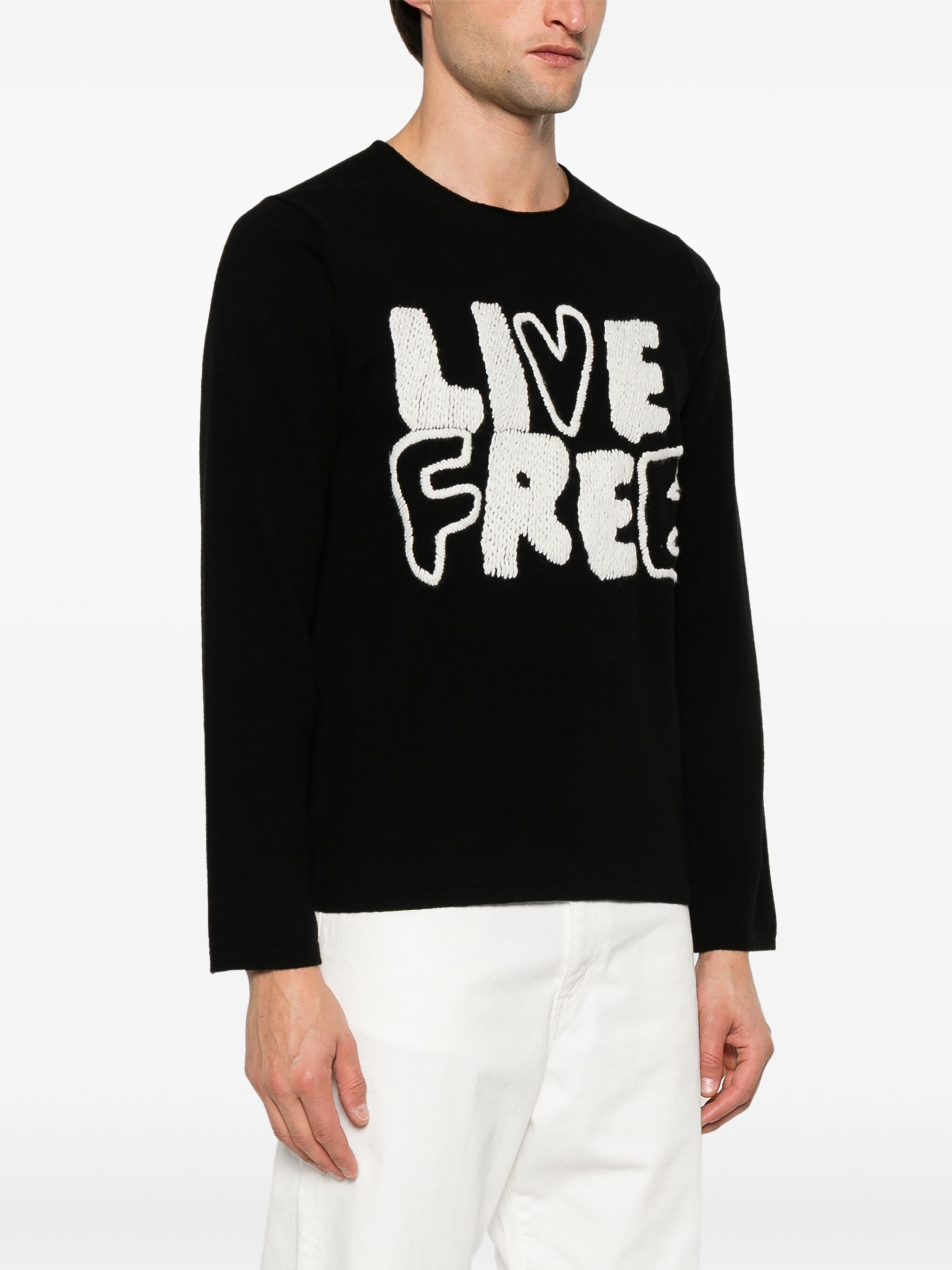 LIVE FREE-EMBROIDERED SWEATER - 3