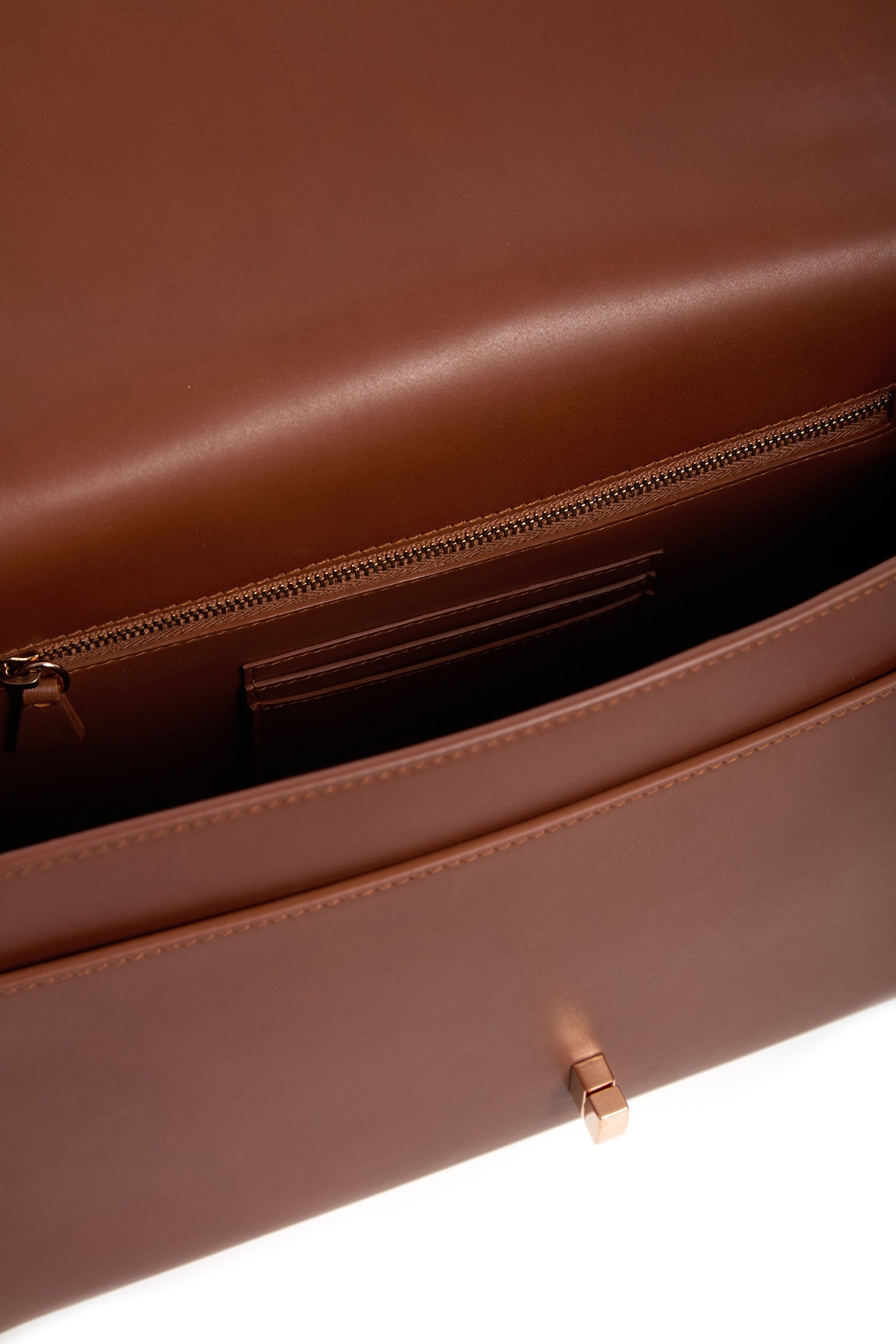 Large Leonora Flap Bag in Cognac Leather - 3