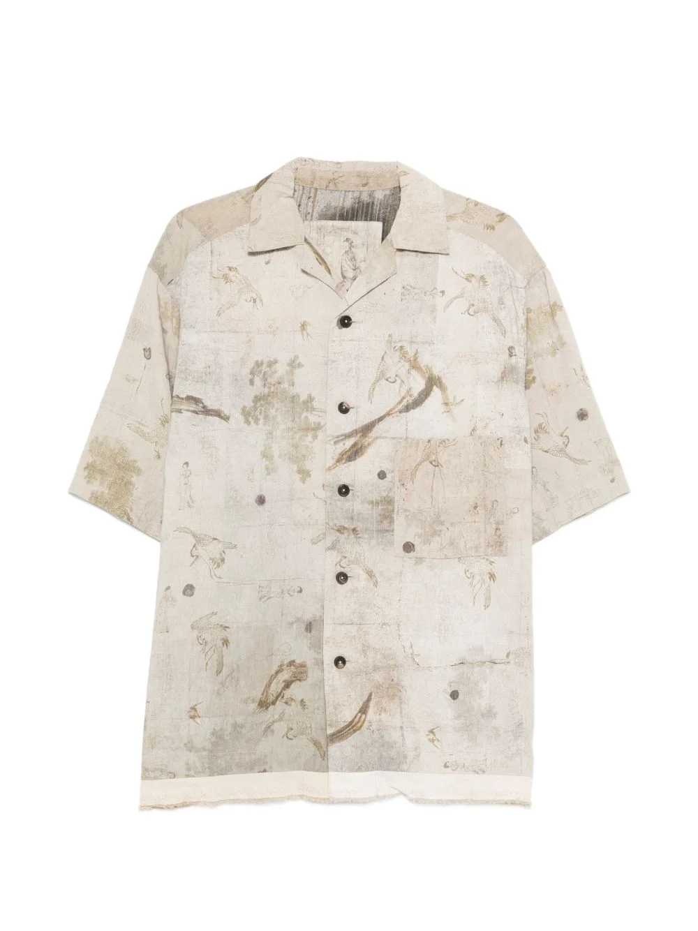 buttoned print shirt - 1