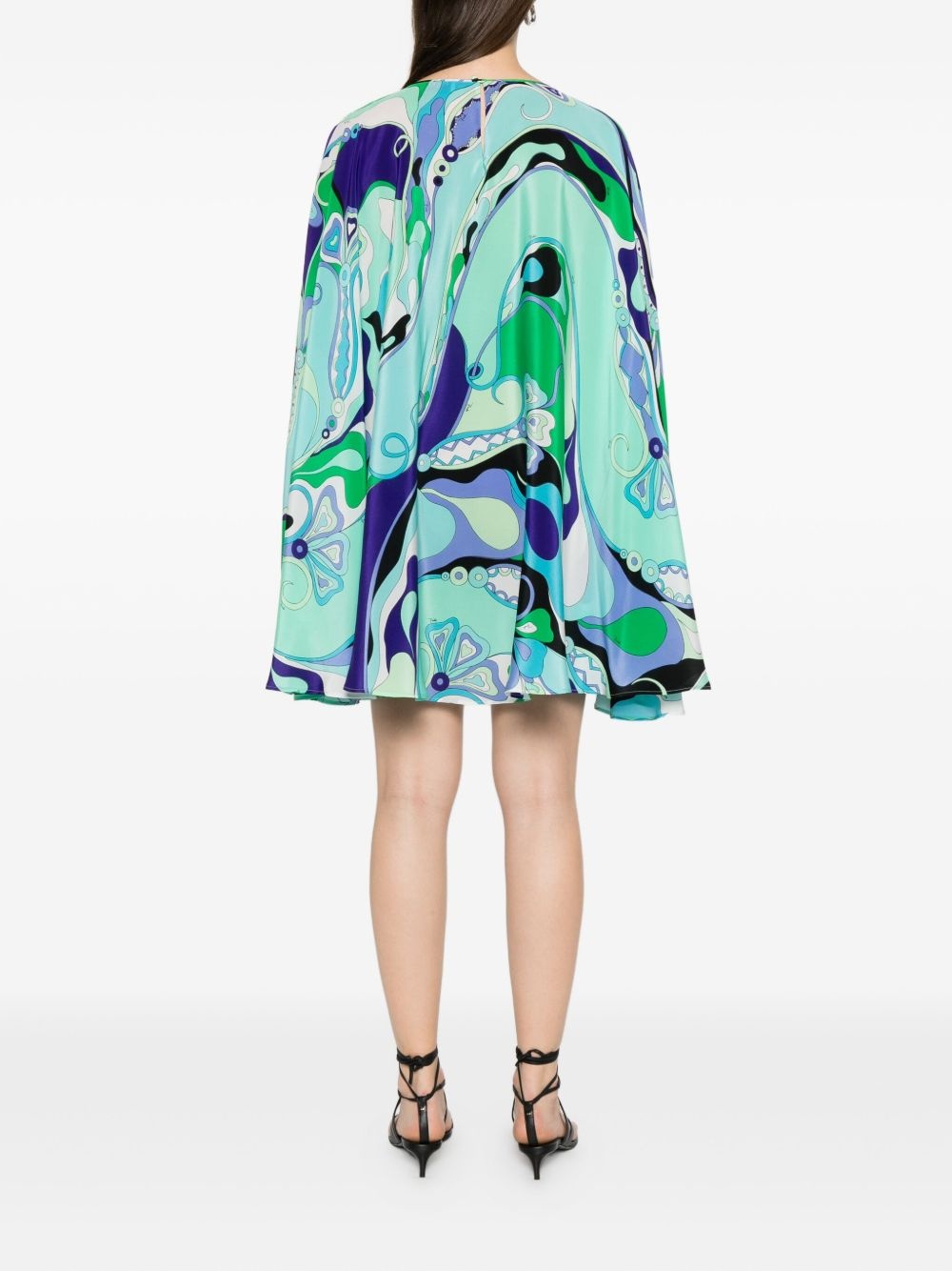 Orchidee-print silk dress - 4