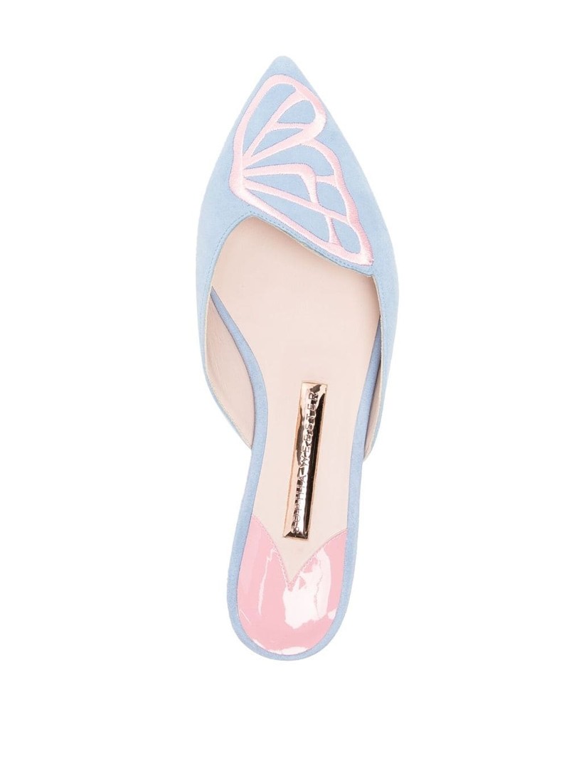 Butterfly suede mules 4