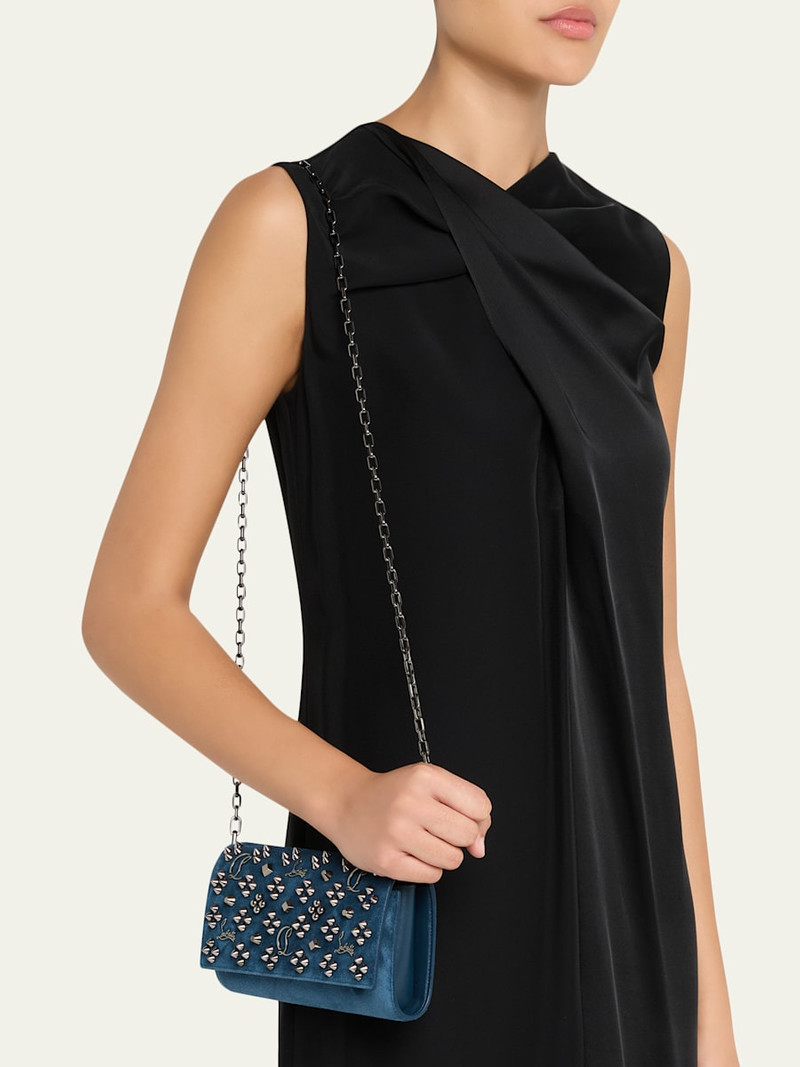 Christian Louboutin Paloma Wallet on Chain in Loubinthesky Suede outlook