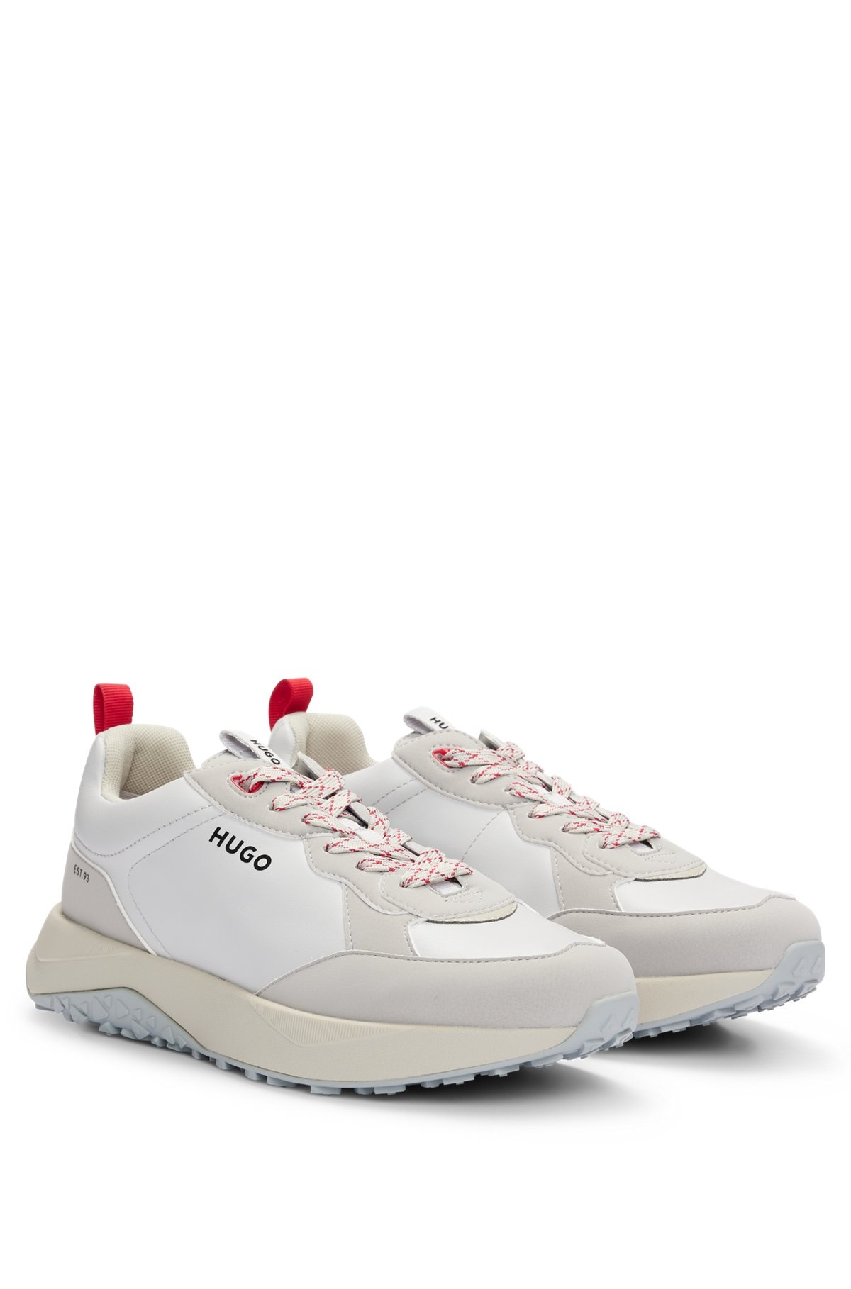 MIXED-MATERIAL TRAINERS WITH NAPPA LEATHER - 2