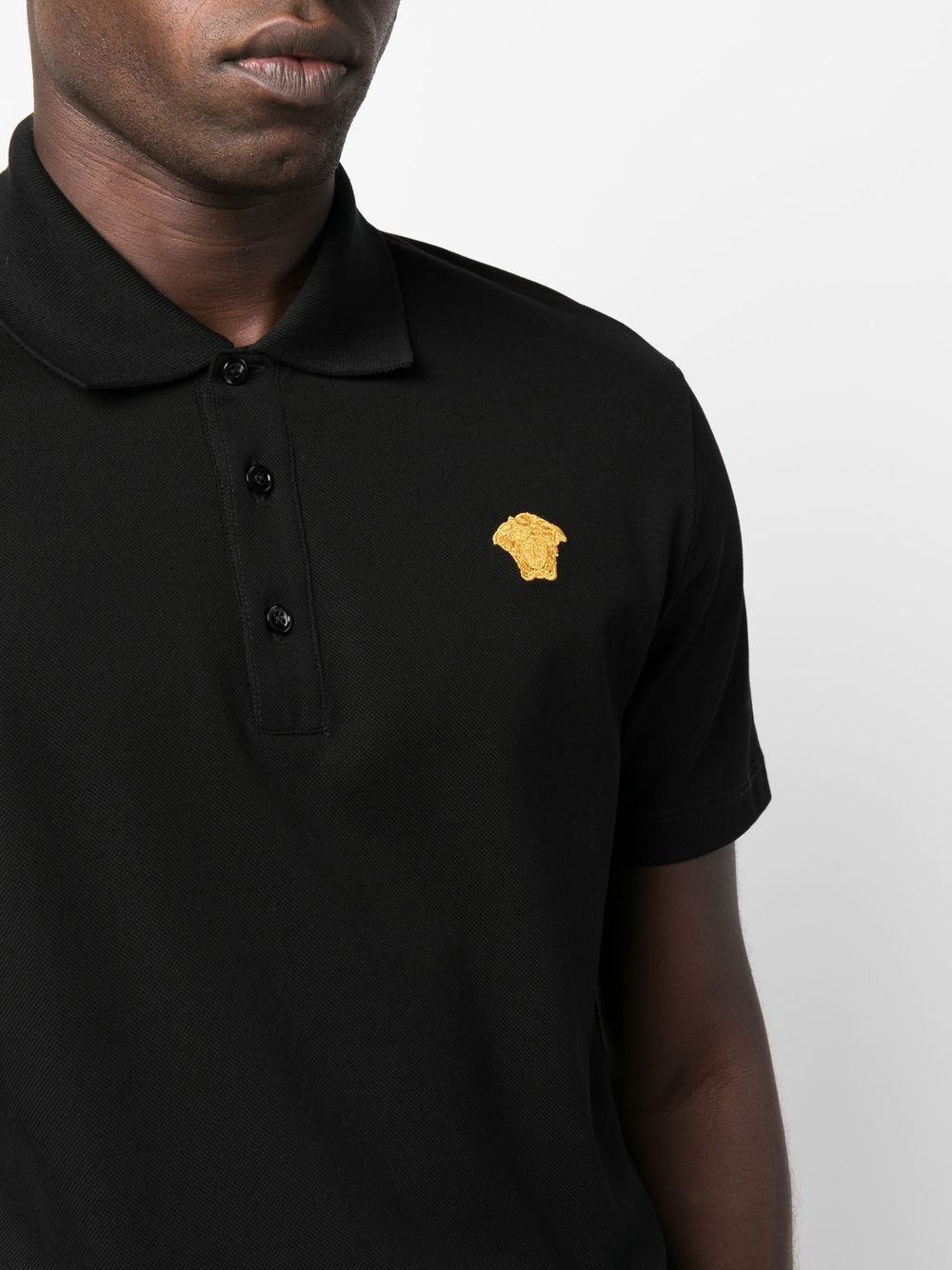 Medusa embroidered polo shirt - 5