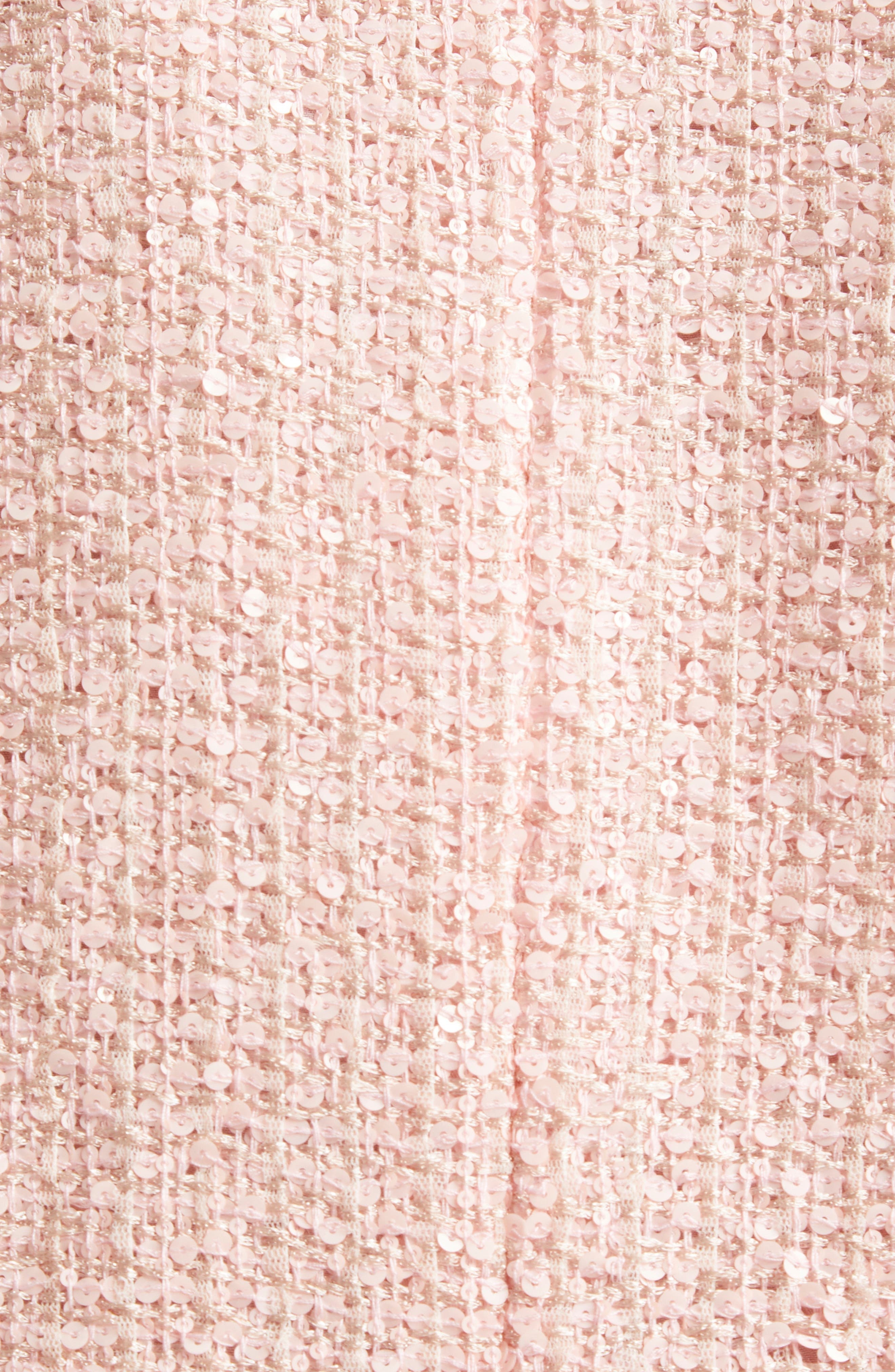 Balmain Glitter Embellished Silk Tweed Spencer Jacket in 4Cu Pink at Nordstrom - 6