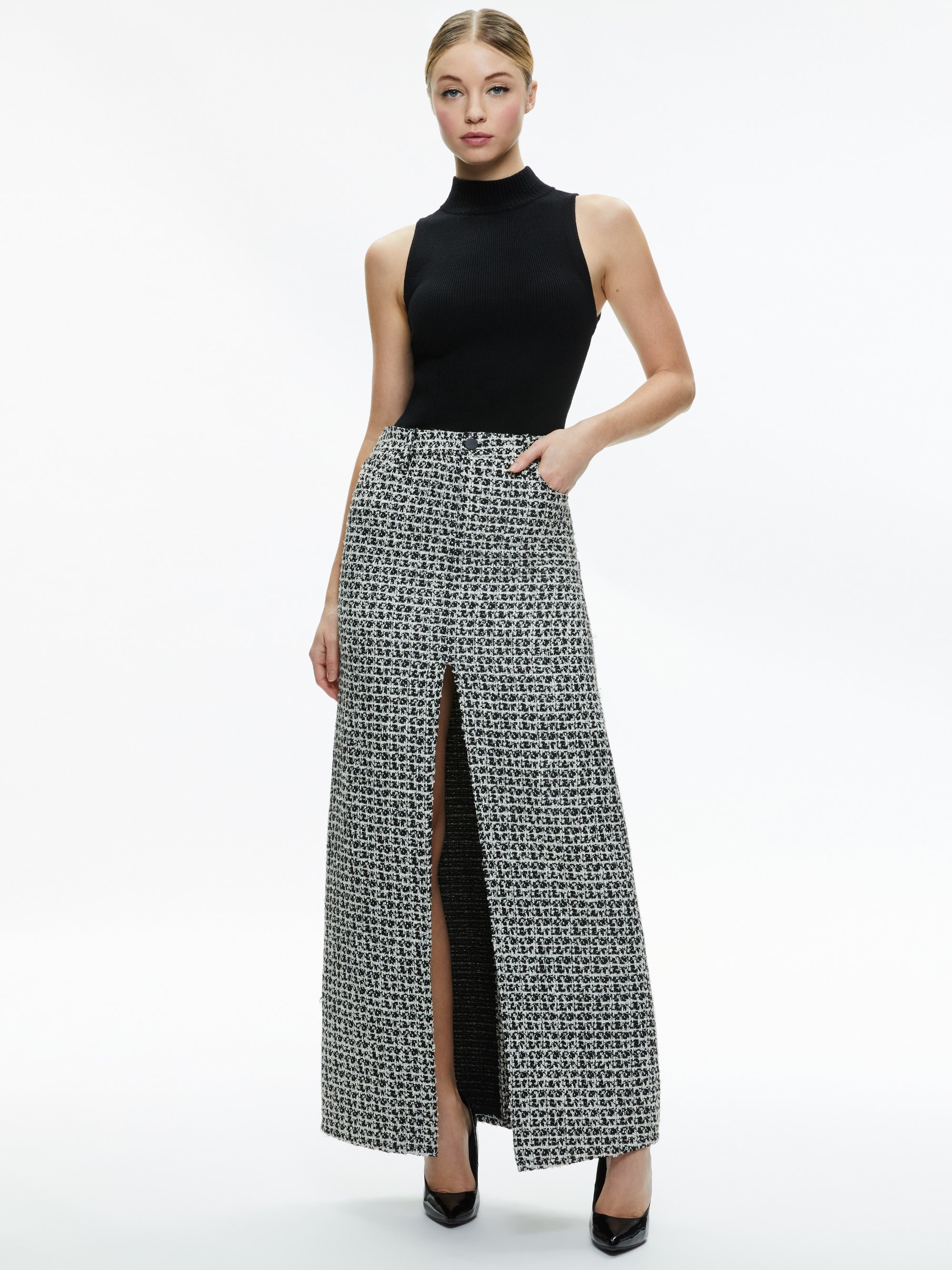 RYE TWEED MAXI SKIRT - 4