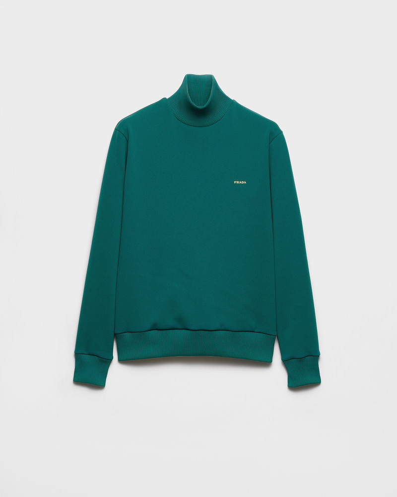 Technical fabric turtleneck sweatshirt 1