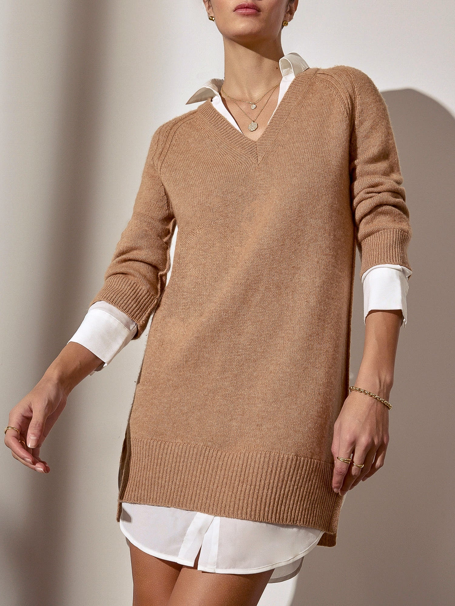 The Looker Layered V-Neck Dress - 2