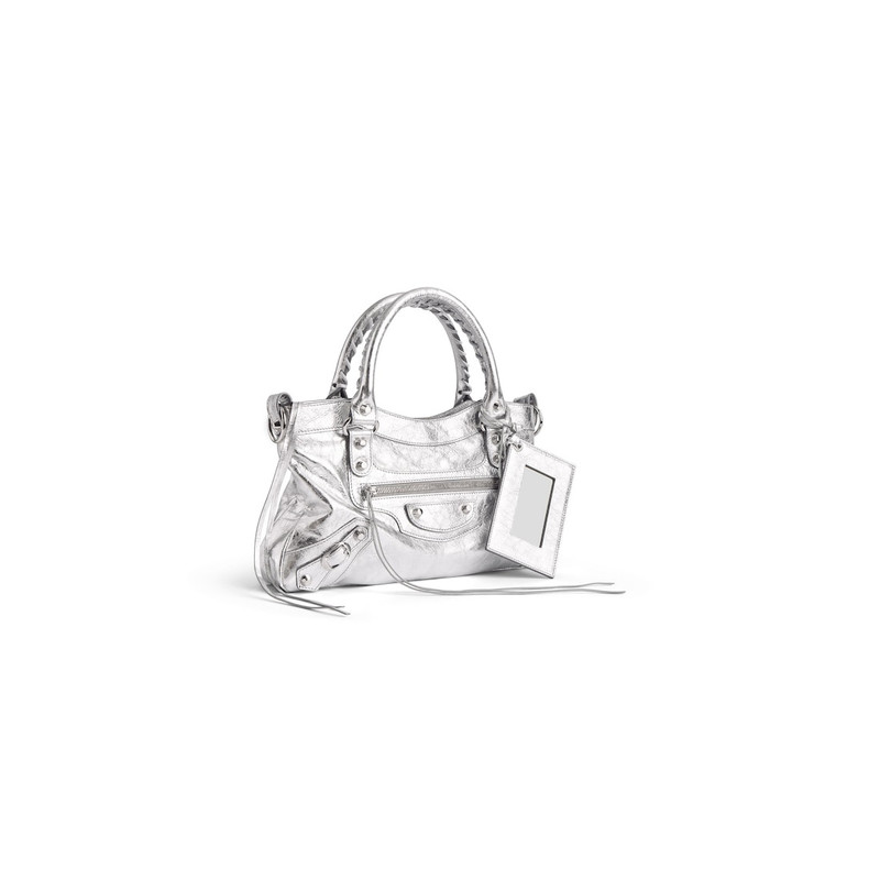 BALENCIAGA Women's Le City First Bag in Silver outlook