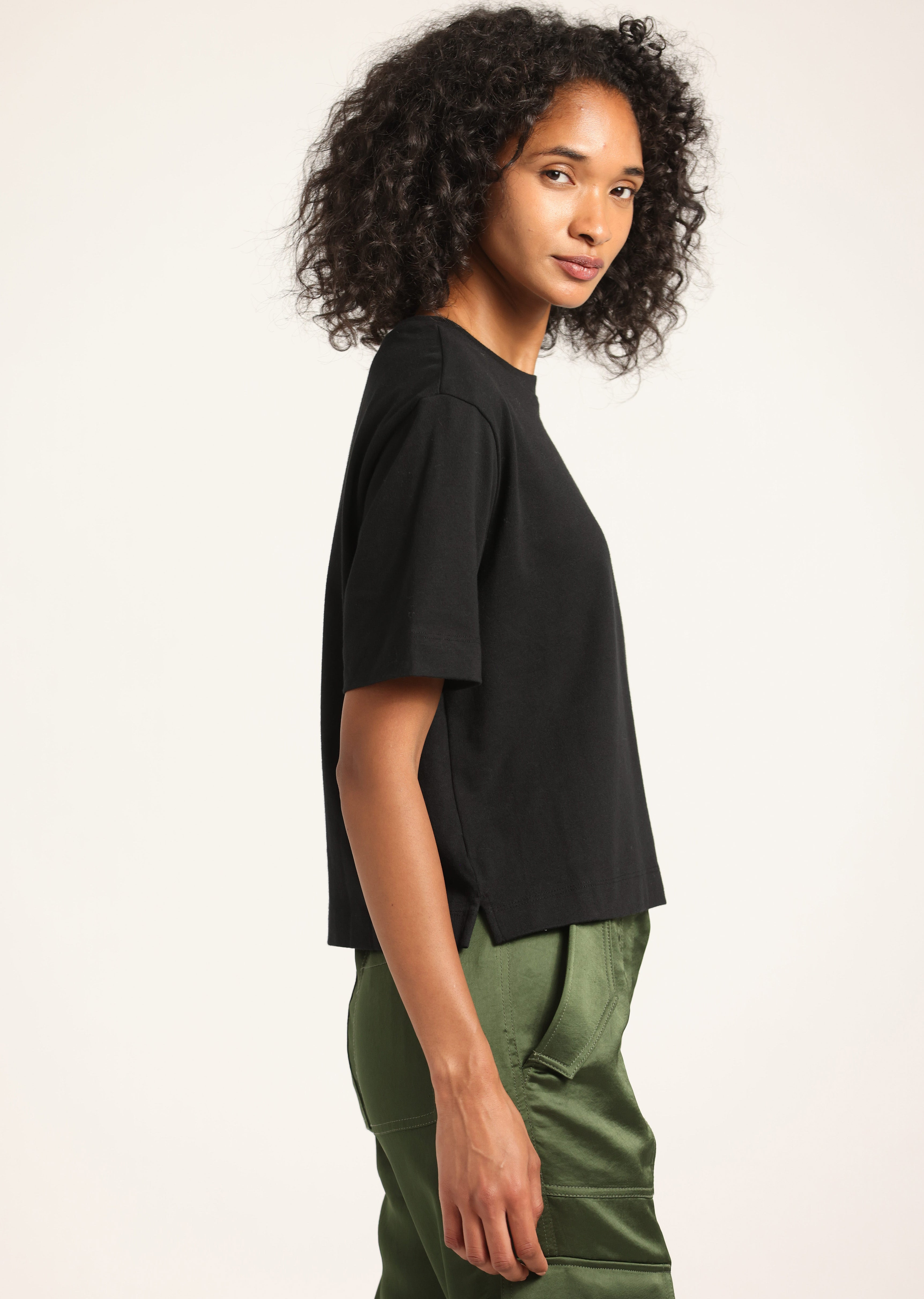 MIRANDA COTTON JERSEY BOXY TEE - 4