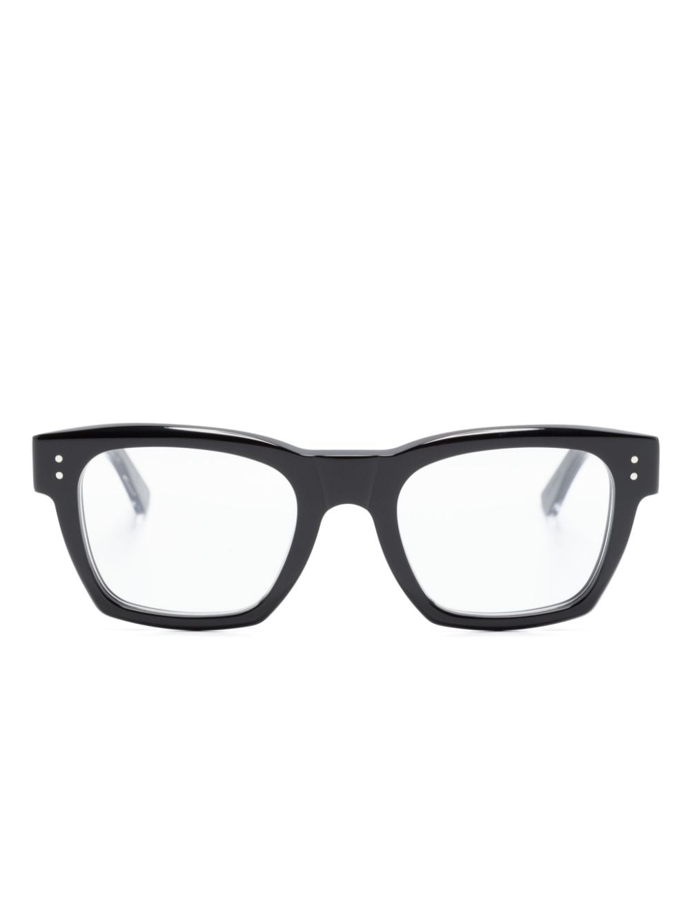 square-frame logo-print glasses - 1