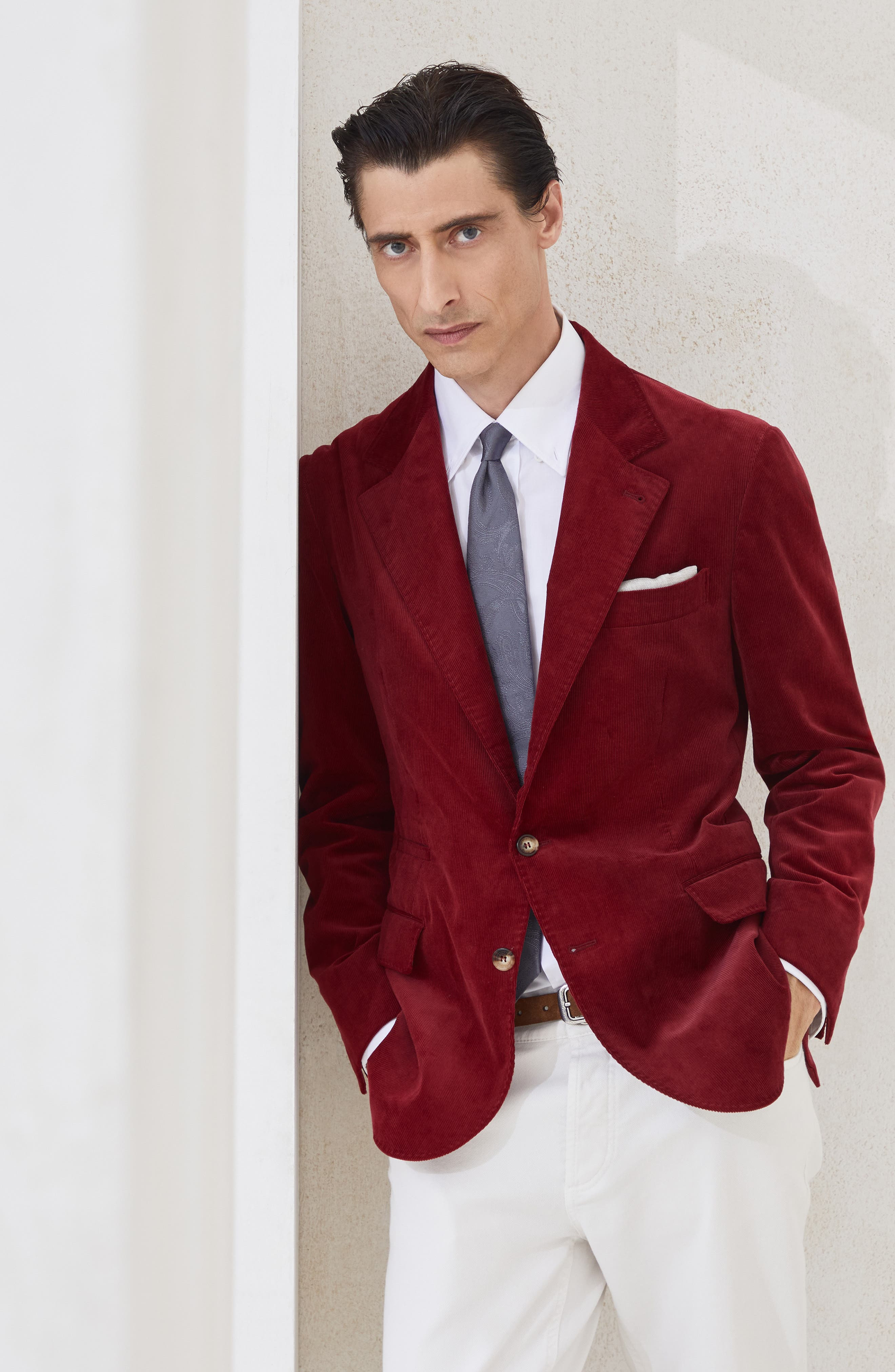 Brunello Cucinelli Velvet blazer in Purple-Red at Nordstrom - 5