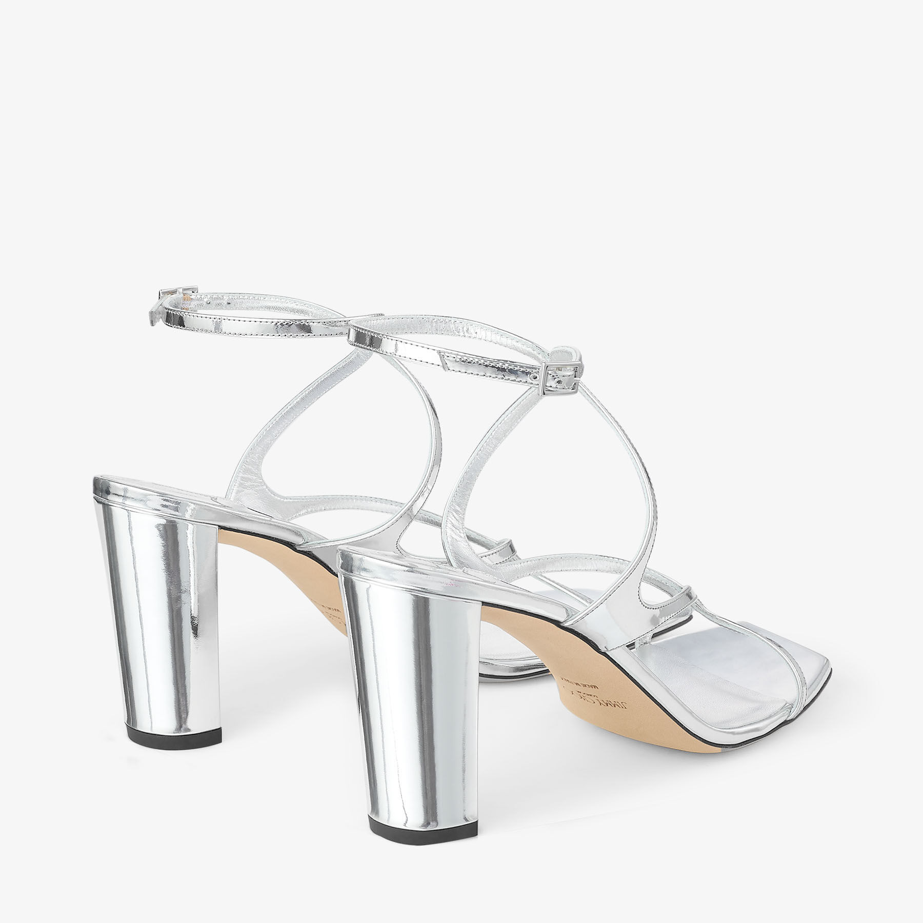Azie 85
Silver Liquid Metal Leather Sandals - 3
