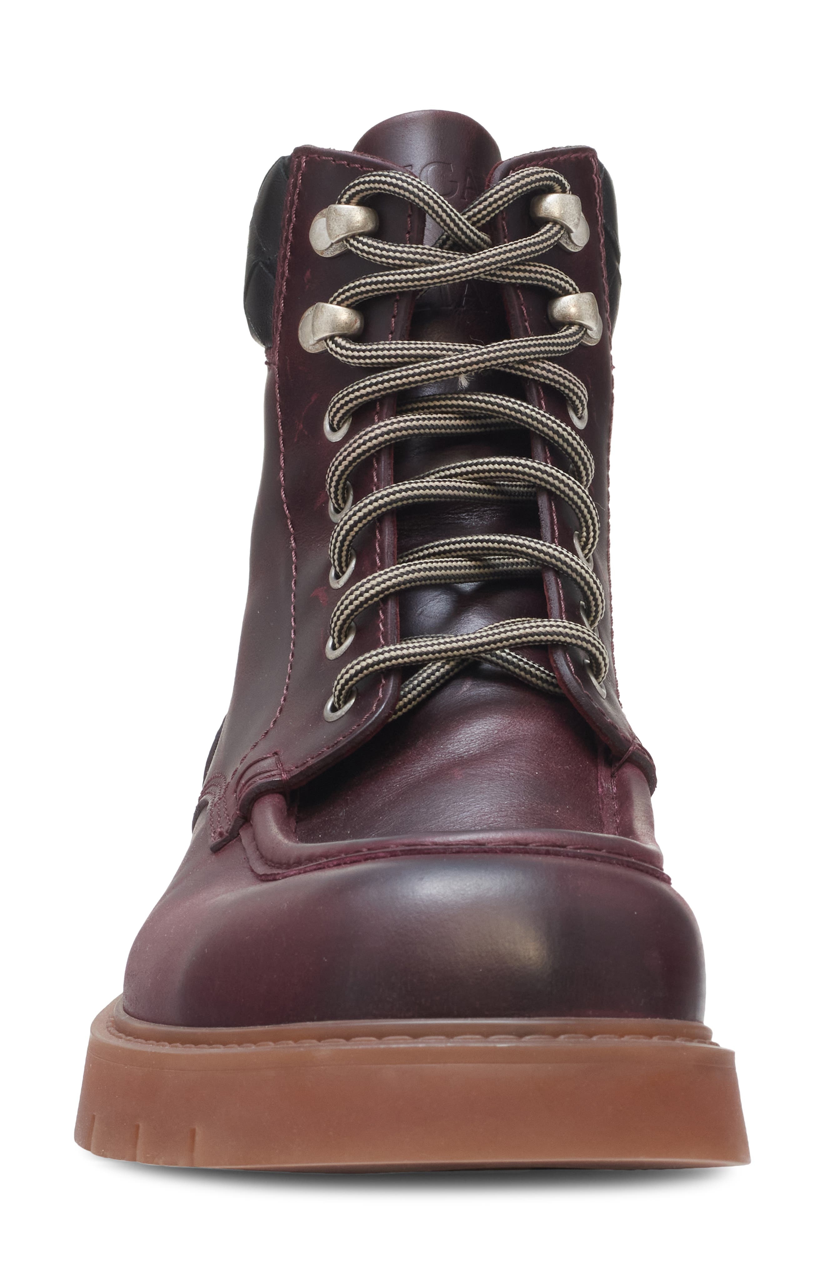 Bottega Veneta Haddock Lug Sole Lace-Up Boot in Jam/Rubber at Nordstrom - 4