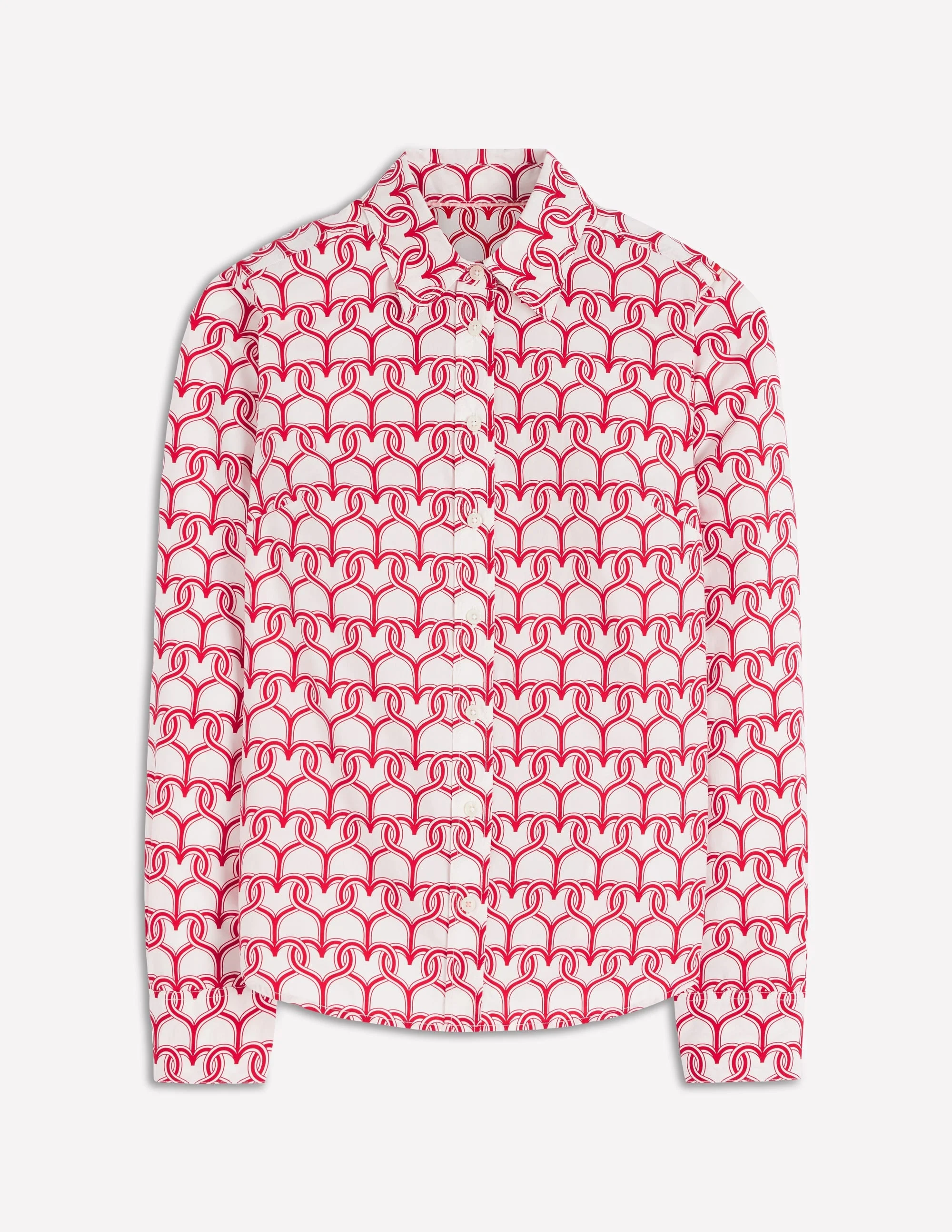 Sienna Cotton Shirt-Ivory, Heart Link - 1