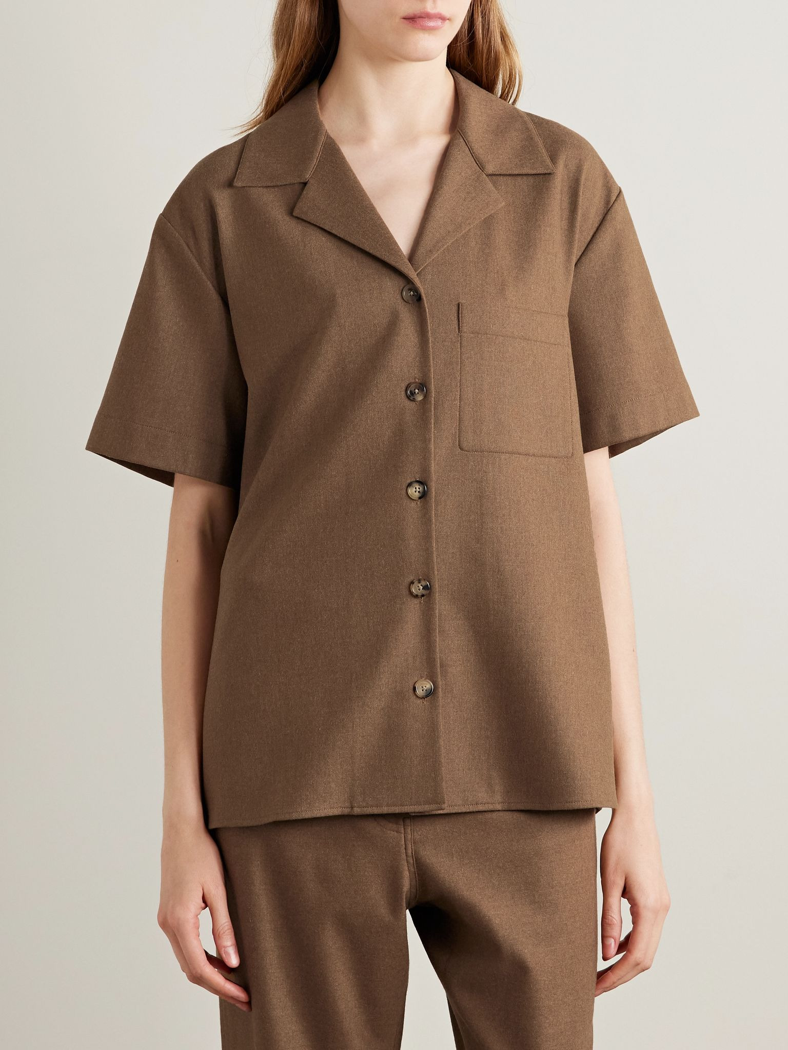 Riordan wool shirt Light brown - 3