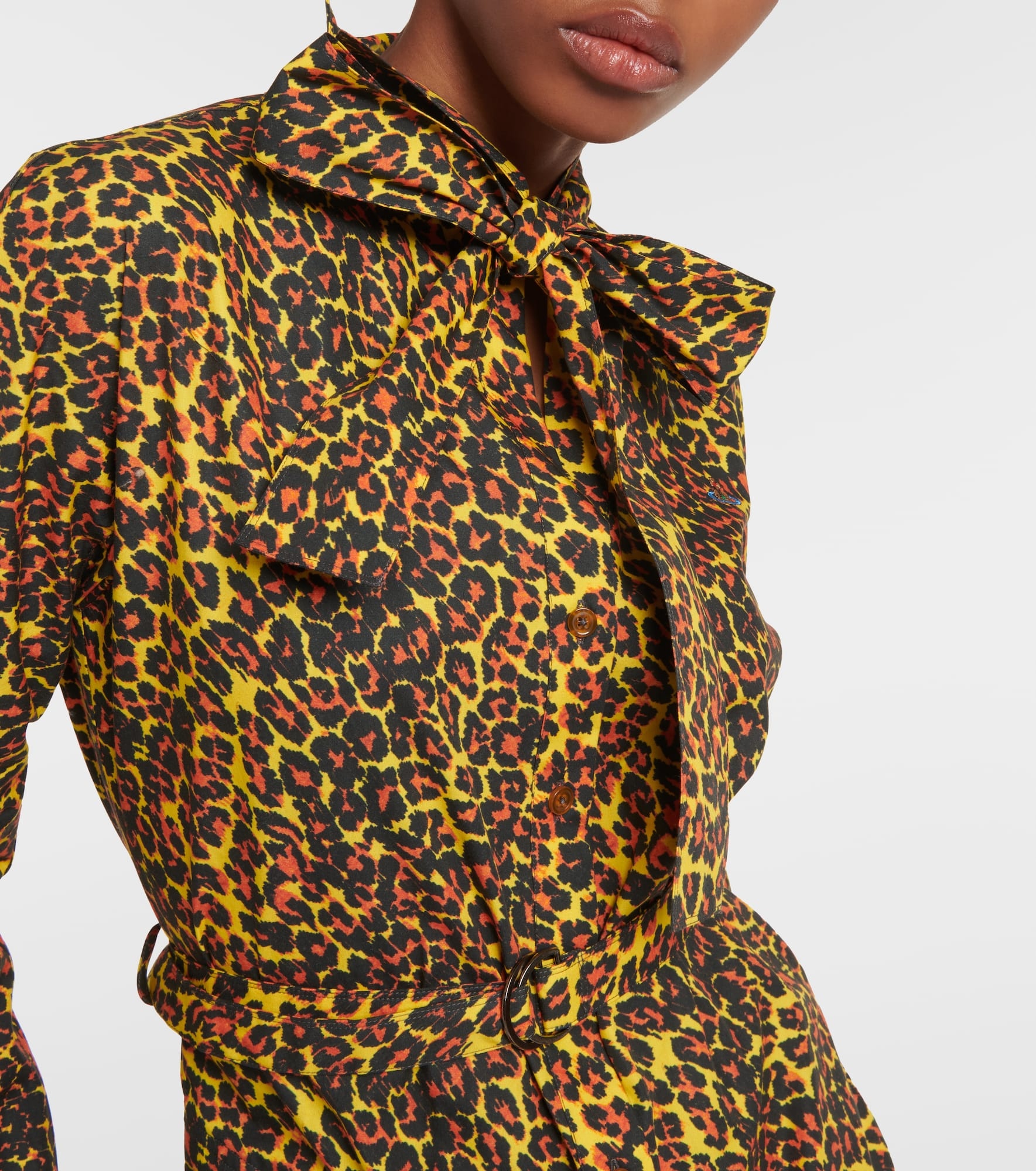 Leopard-print cotton maxi dress - 4