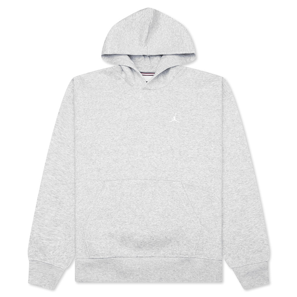 BROOKLYN FLEECE PULLOVER HOODIE - GREY HEATHER/WHITE - 1
